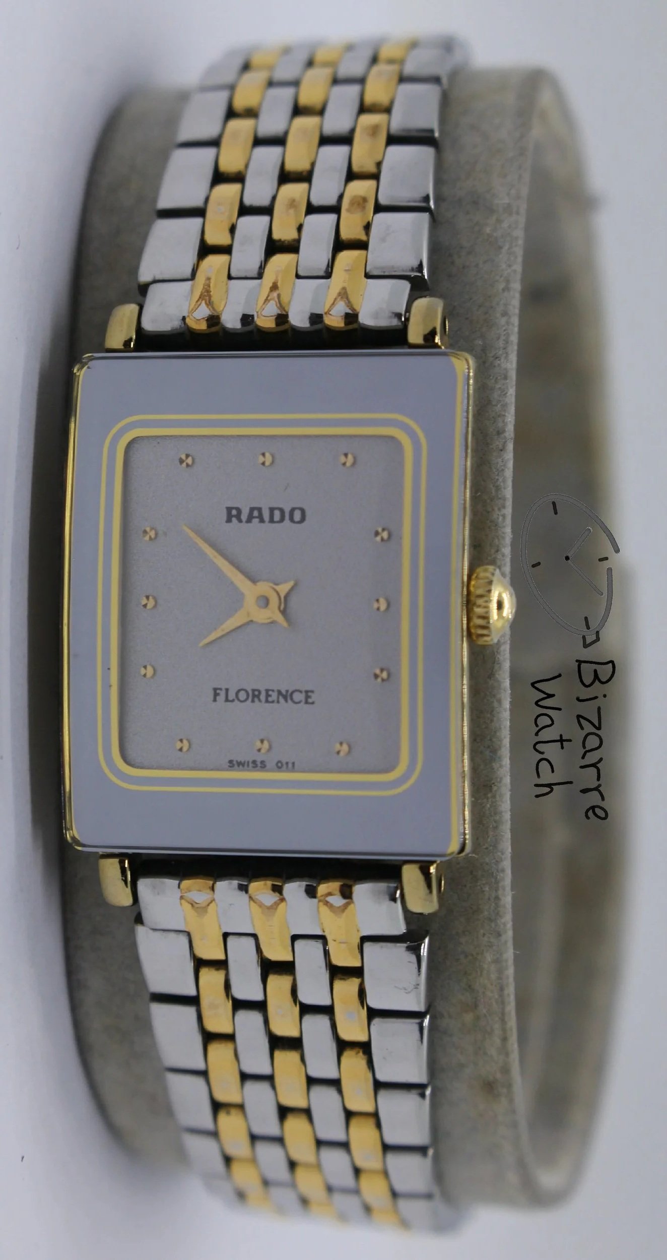 women Ladies Rado Florence 153.3606.2 153.3606.2n  Two Tone Bracelet Sapphire Crystal Watch bizarrewatch bizarre