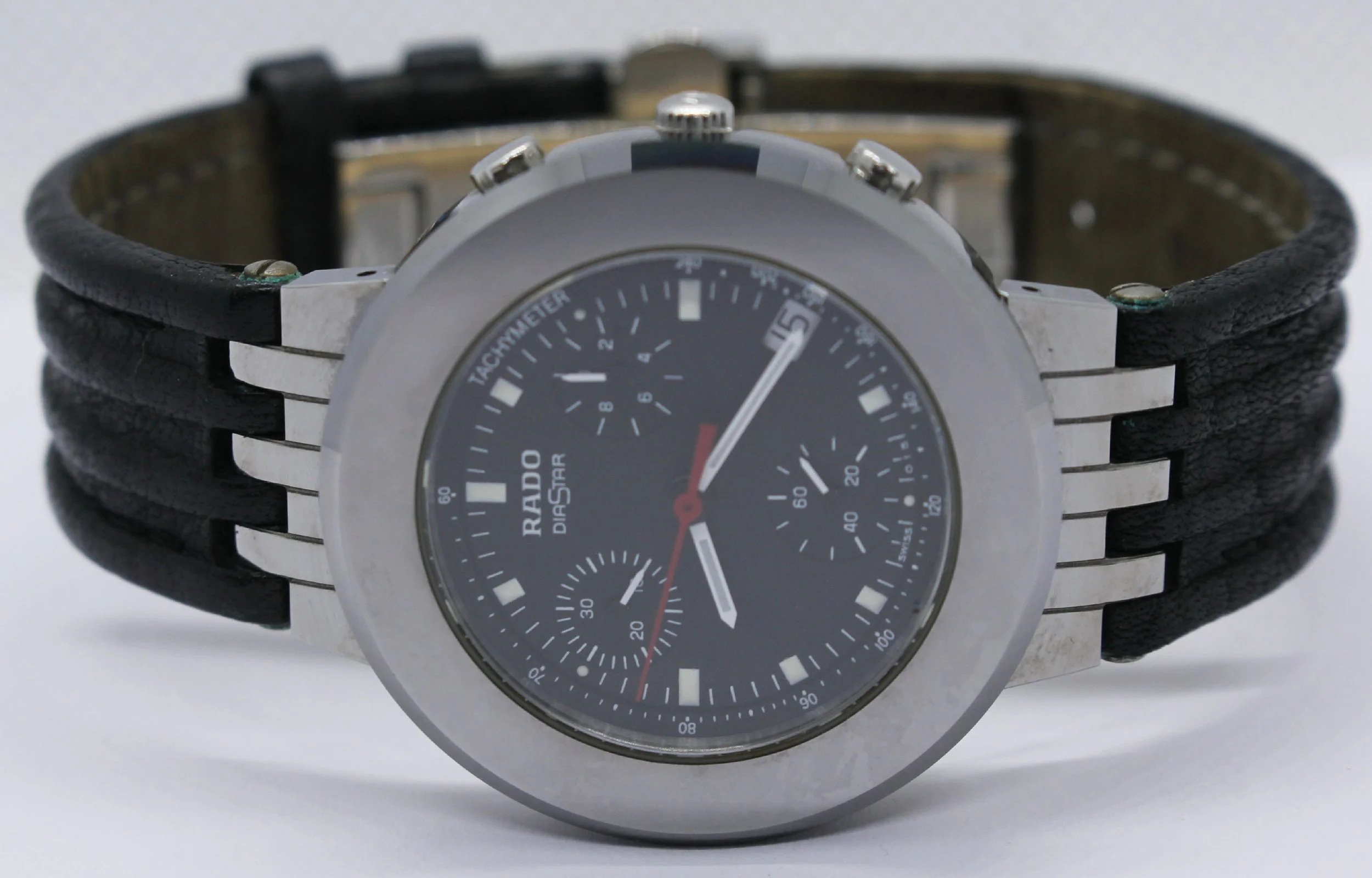 Rado Mini Diamaster diamaster Diastar 34mm Chronograph Tungsten Carbide Red black 538.0470.3 women unisex men bizarrewatch