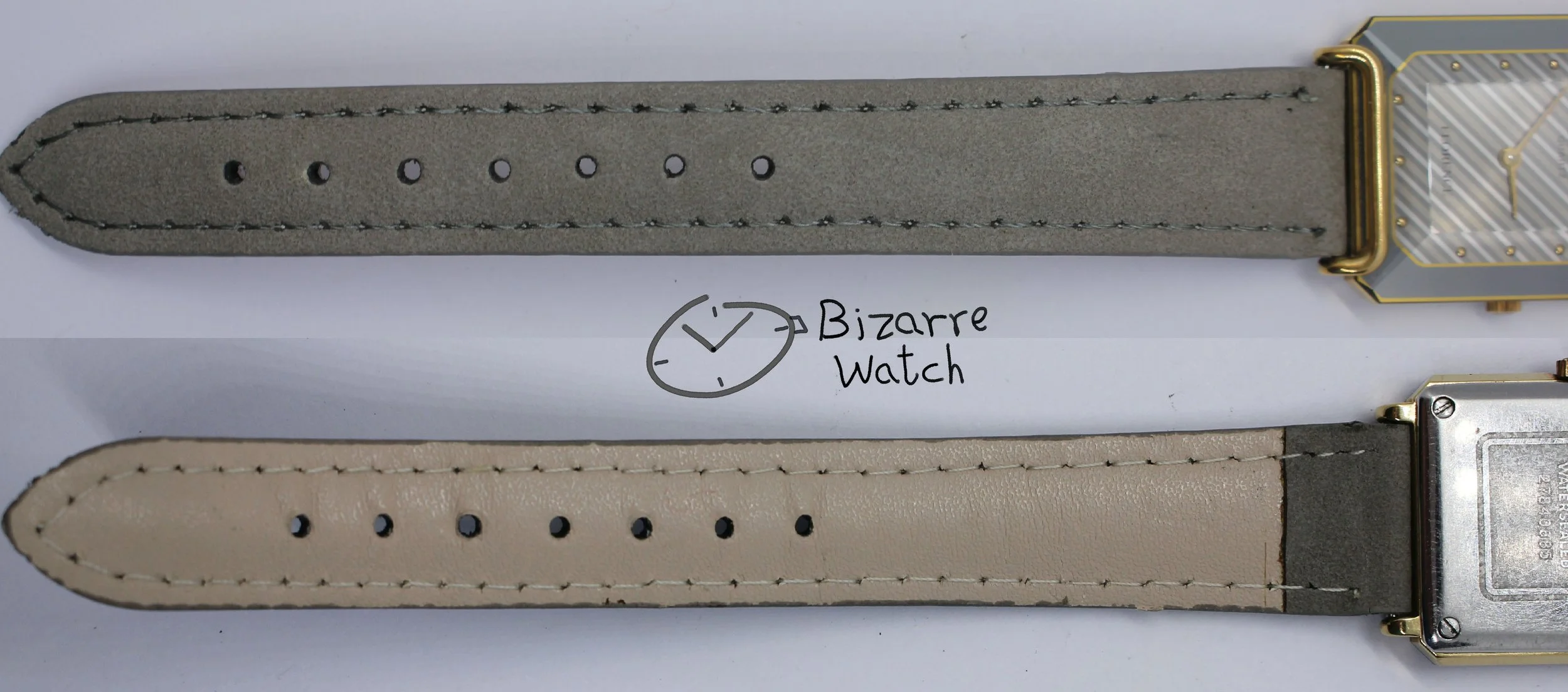 band vintage goldplated Rado Florence 153.3455.2 Bevelled Sapphire Crystal Striped Dial Grey Strap Watch bizarre women unisex