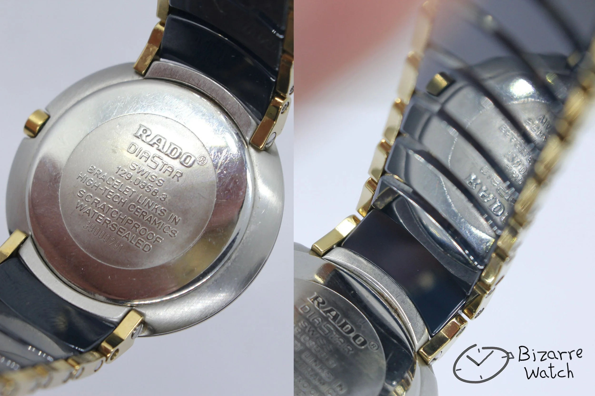 caseback vintage MOP mother of pearl Dial Scratchproof RADO Coupole 33mm Blue Ceramic 129.0358.3 Watch women men unisex bizarrewatch bizarre