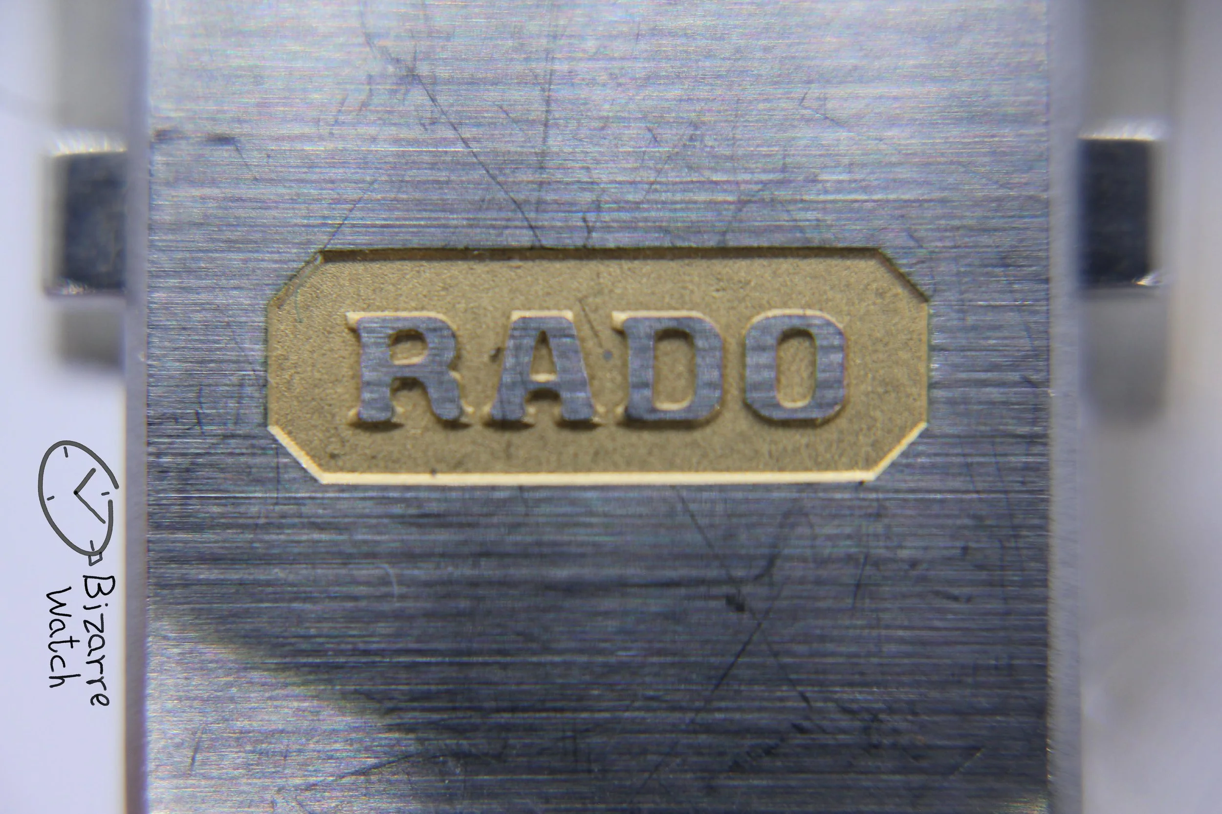 clasp bracelet goldplated links stainless steel geometric Rare Vintage Rado Florence 160.3409.2 Two Tone 28mm Watch unisex men women ladies