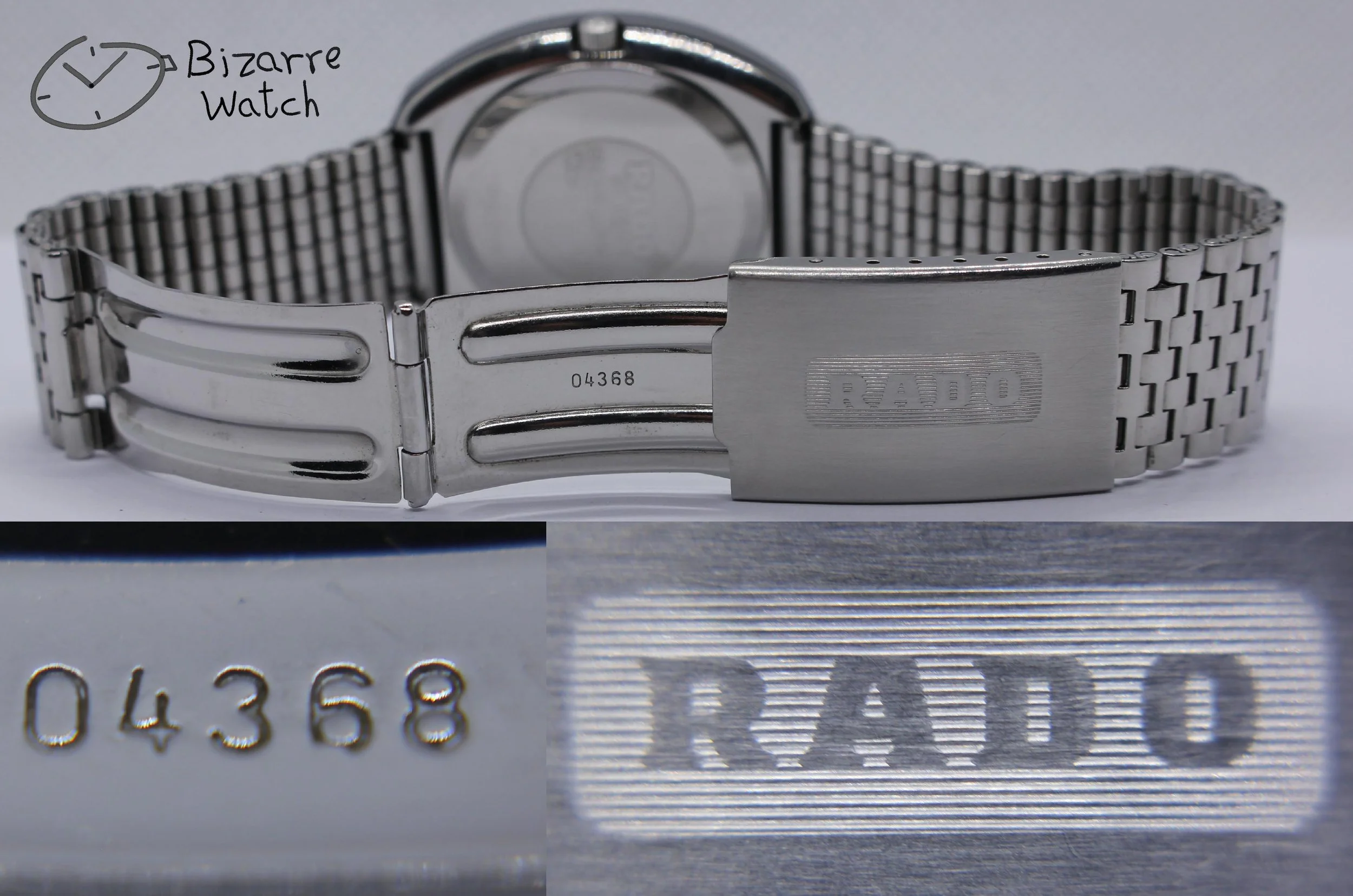 clasp 04368 new used vintage Rado The Original 114.0391.3 Silver Tungsten women men watch unisex bizarre
