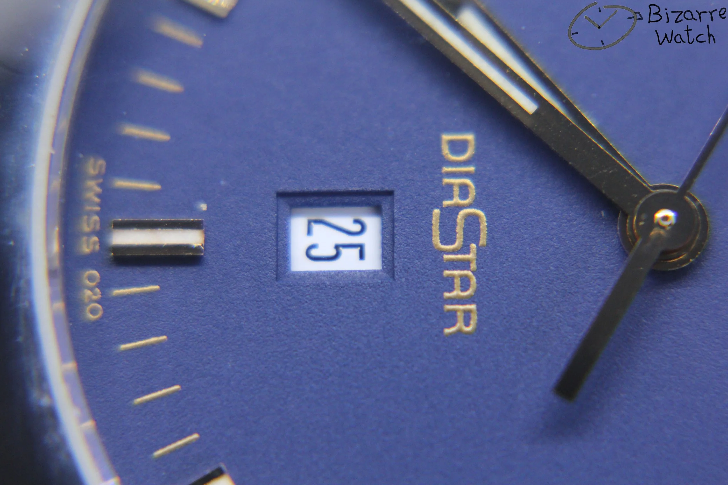 hands logo date dial 020 vintage used preowned pre-owned Scratchproof Navy Blue Rado Diastar 35mm Tungsten Carbide Bezel 152.0341.3 Watch bizarrewatch bizarre