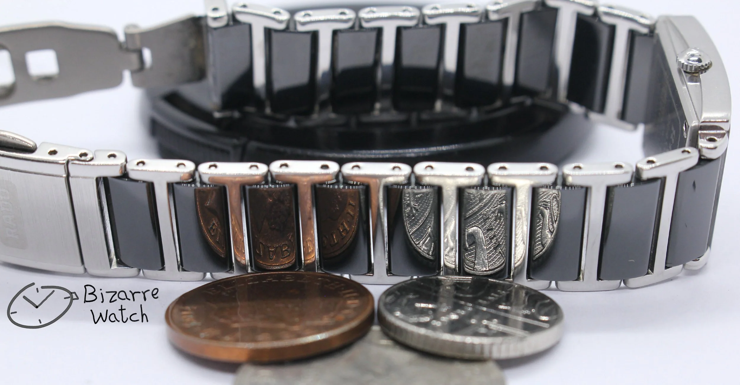 04440 mirror reflection coin links bracelet full 42 Diamonds Ladies Rado Ceramic Rado Jubilé Integral Jubile 153.0430.3 Watch women ladies black silver bizarre