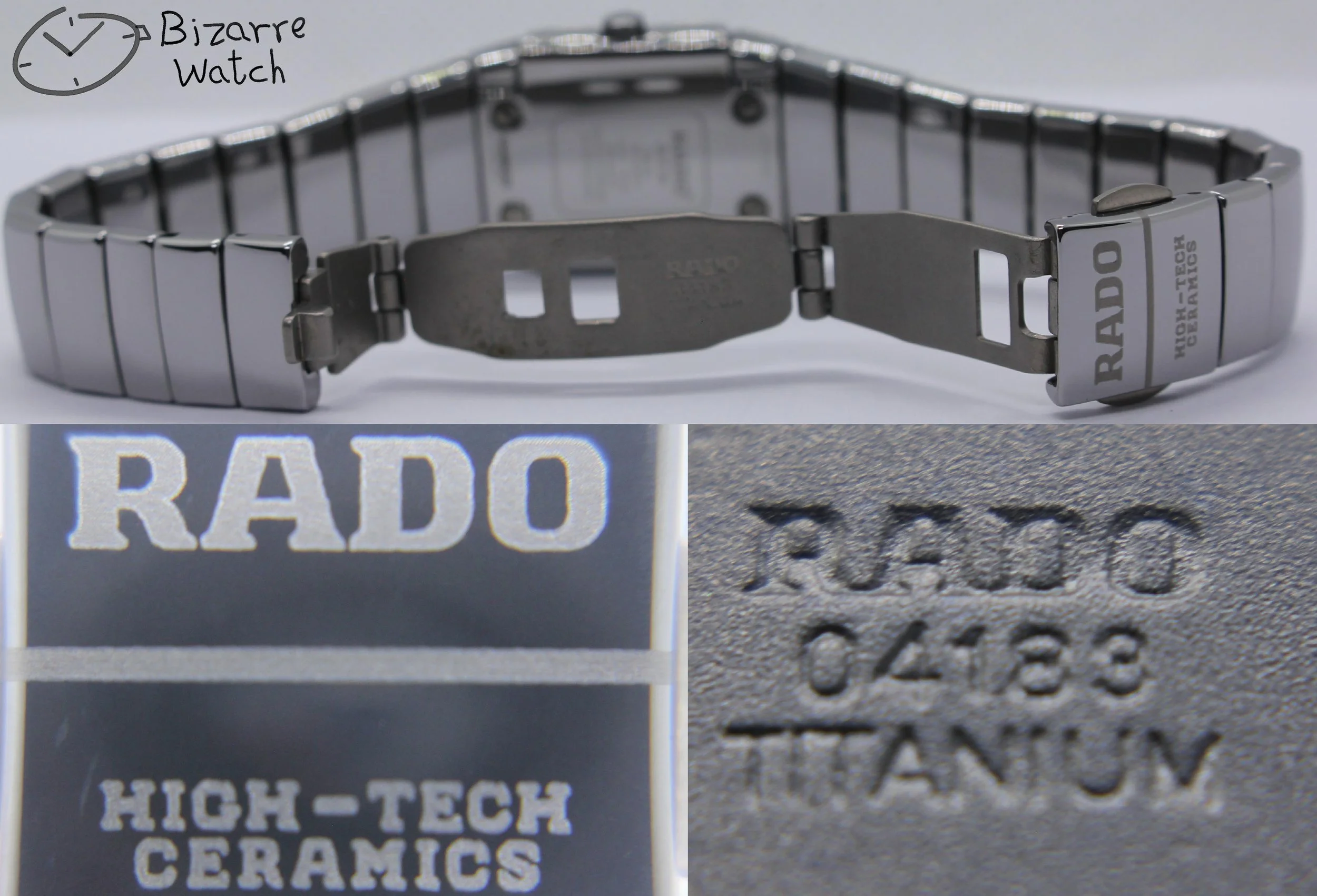 titanium clasp 04183 scratchproof Rado Diastar Sintra 21mm Blue Sunburst Dial 153.0334.3 Silver Ceramic Watch titanium ladies women bizarre bracelet links