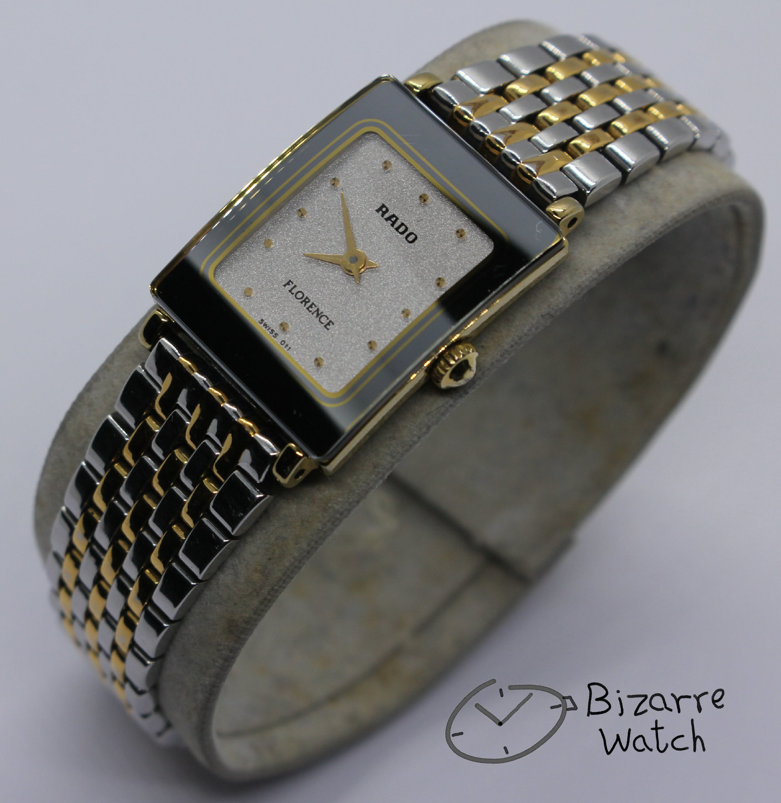 women Ladies Rado Florence 153.3606.2 153.3606.2n  Two Tone Bracelet Sapphire Crystal Watch bizarrewatch bizarre