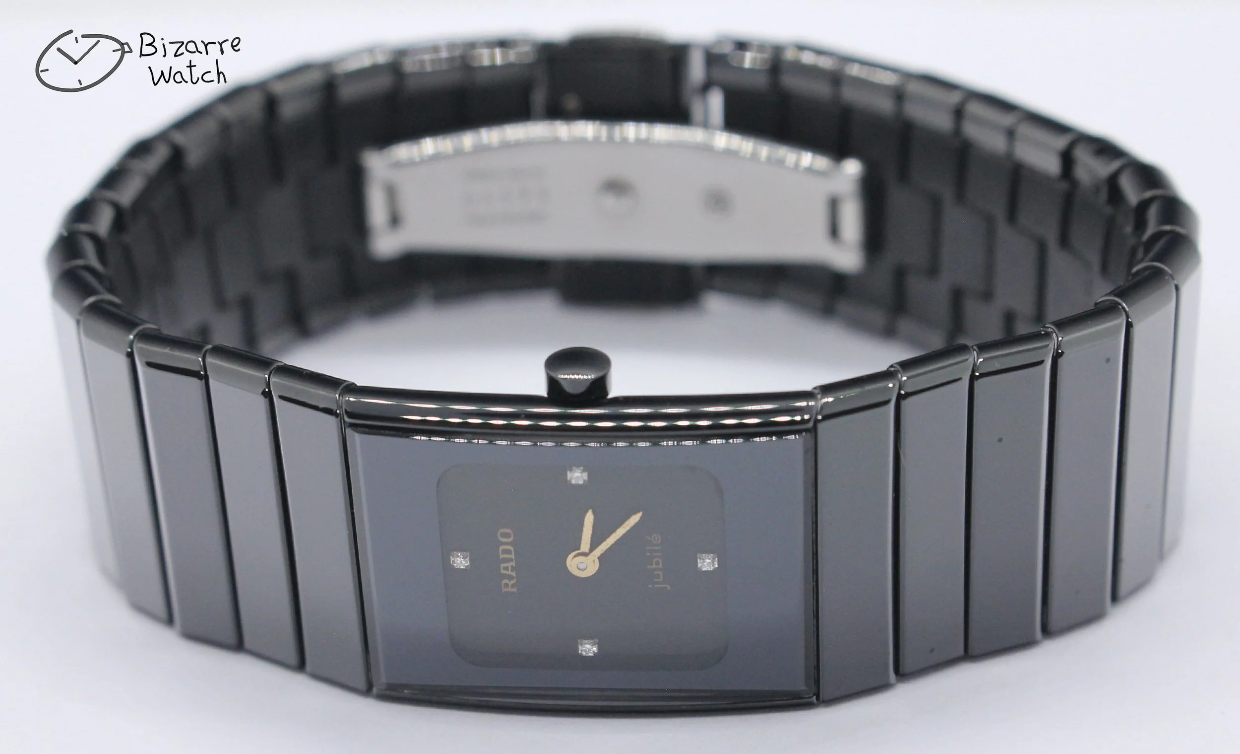 jubile vintage 4 Diamonds Scratchproof Rado Ceramica Jubilé Diastar 963.0350.3 Black Ceramic Watch women ladies preowned used