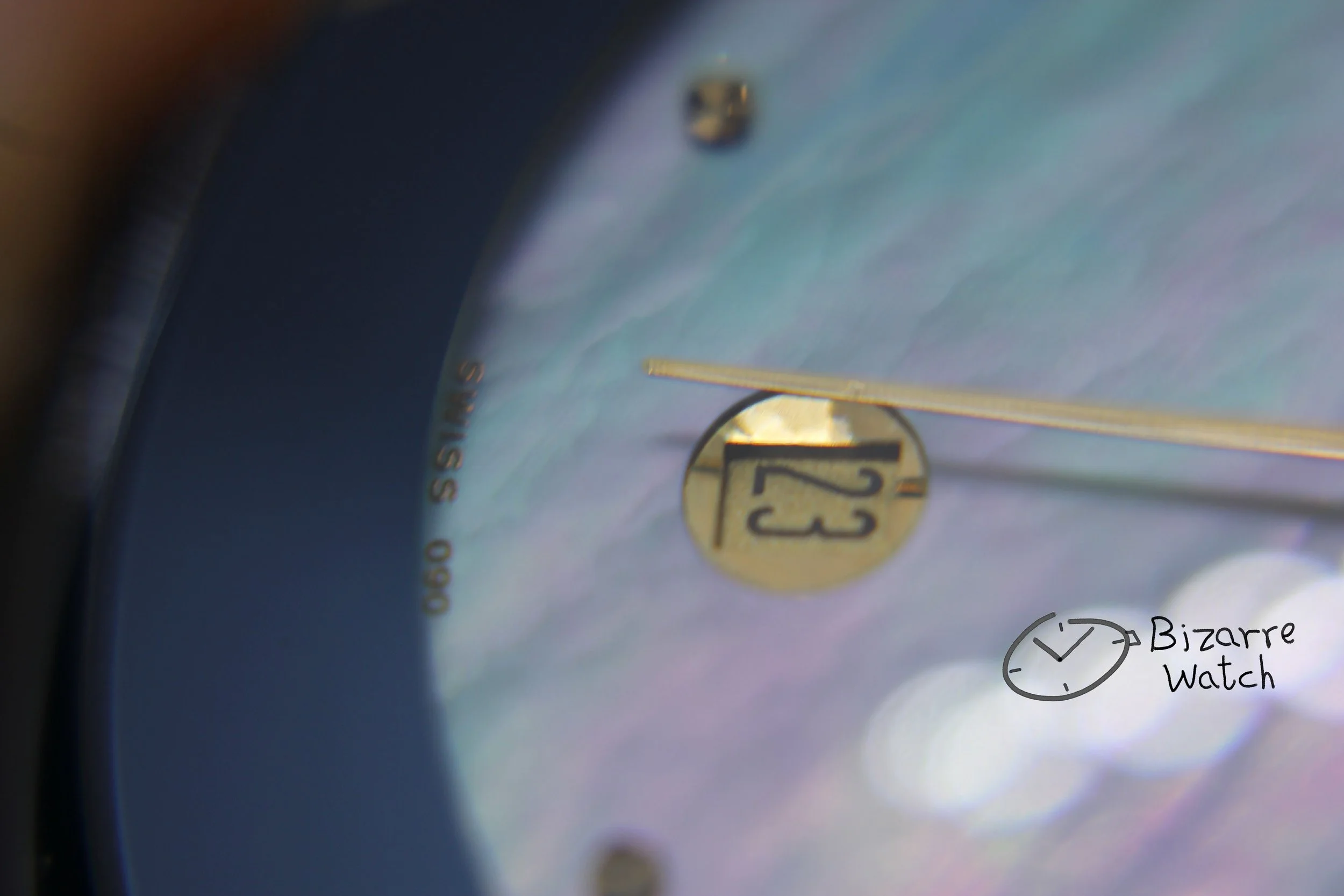 date dial 090 hands logo vintage MOP mother of pearl Dial Scratchproof RADO Coupole 33mm Blue Ceramic 129.0358.3 Watch women men unisex bizarrewatch bizarre