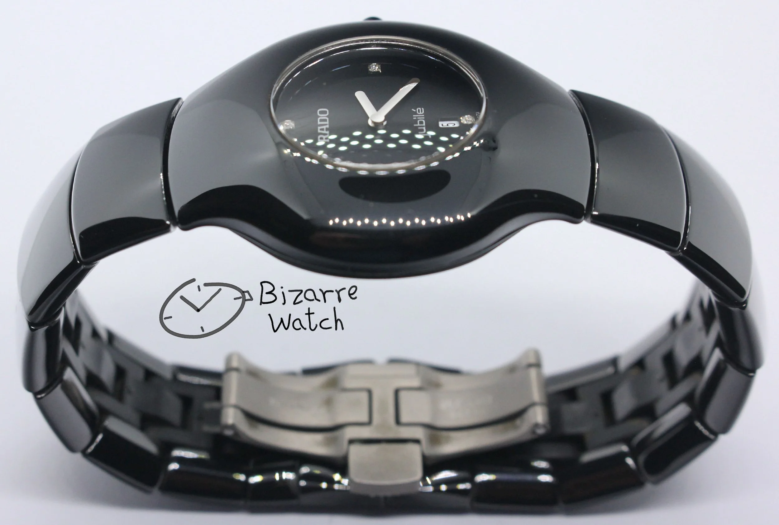 polarised polarized lens view Scratchproof Rado Xeramo Jubilé Jubile 37mm Black Ceramic 160.0453.3 Watch bizarrewatch bizarre men women unisex gents
