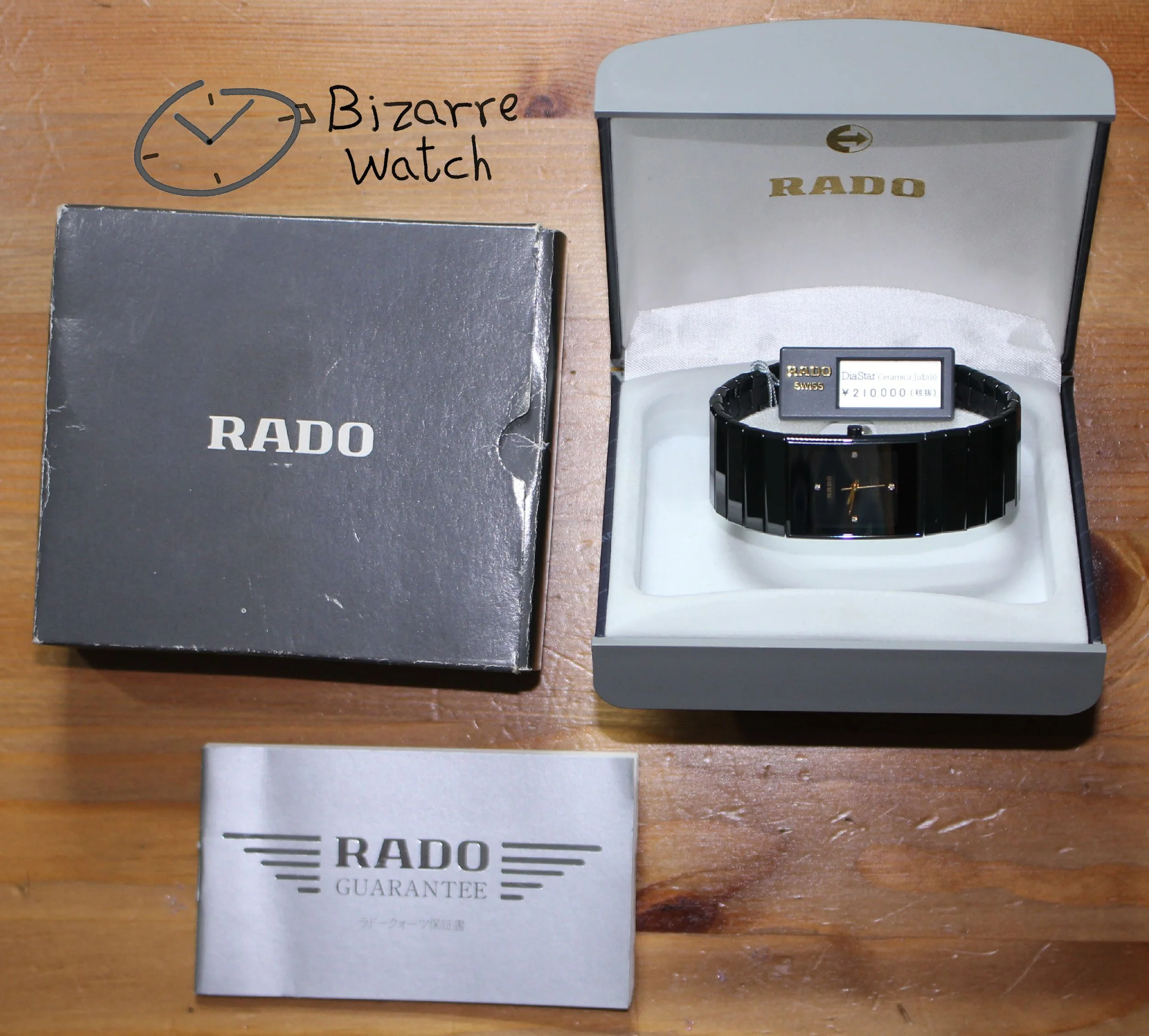 205.0295.3 Jubilé Box papers warranty guarantee Tags Scratchproof Rado Ceramica ceramic Diastar watch bizarre men women