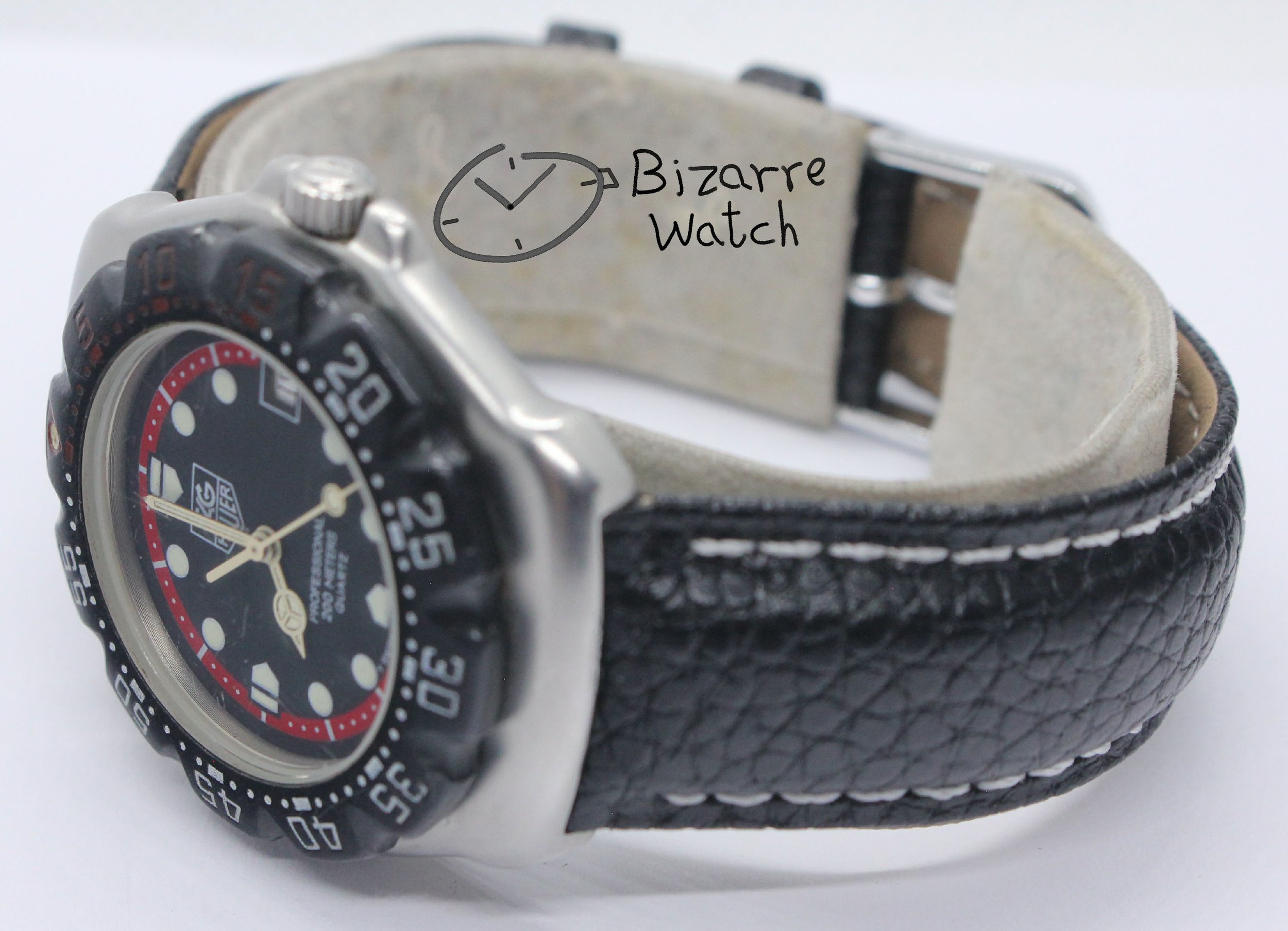 vintage TAG HEUER Formula 1 200M Black Red Date 374.513 Watch men women