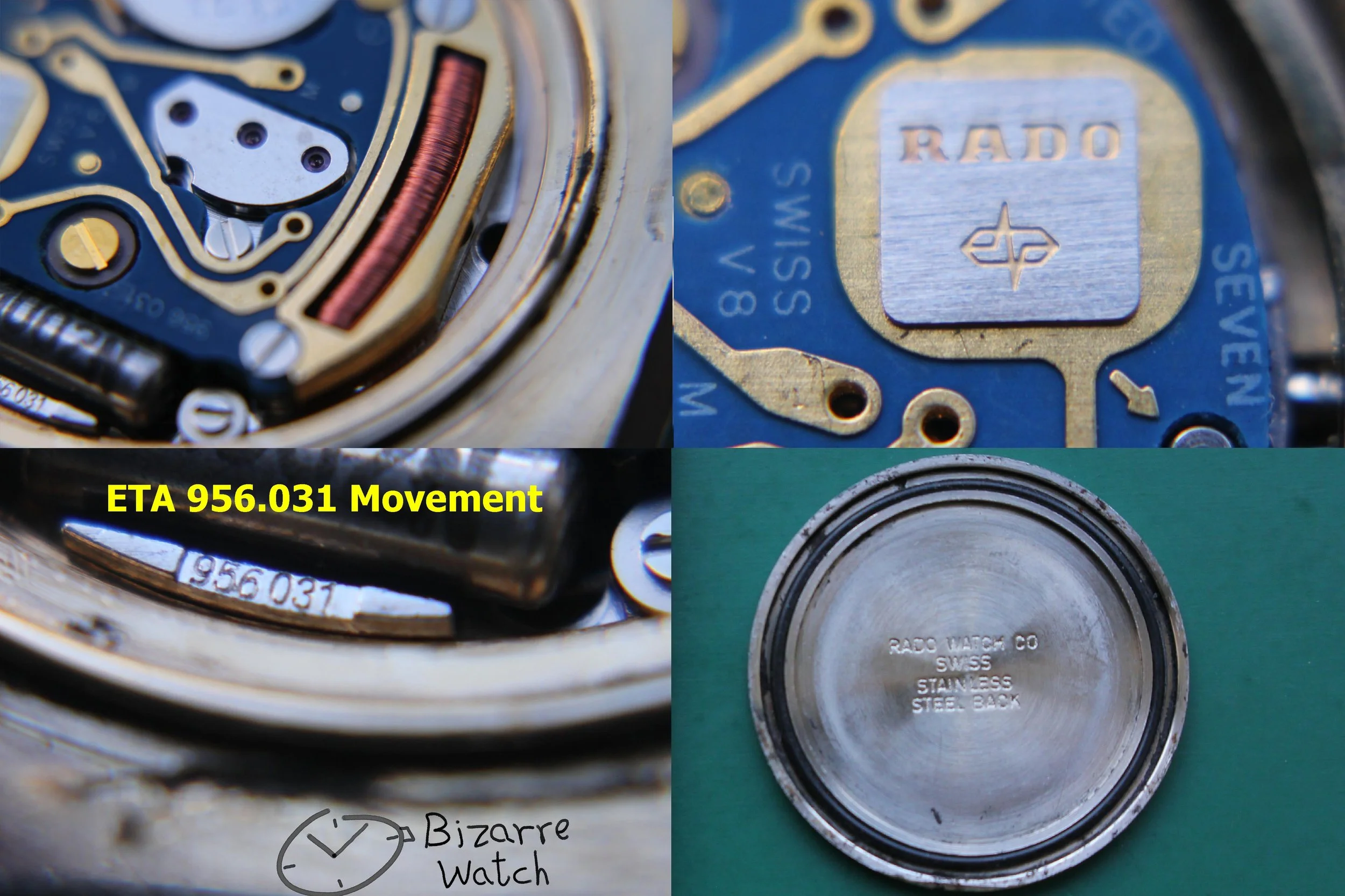 eta 956.031 movemen Rado Florence 121.2019.2 bracelet goldplated sapphire bizarrewatch bizarre watch women men unisex used preowned