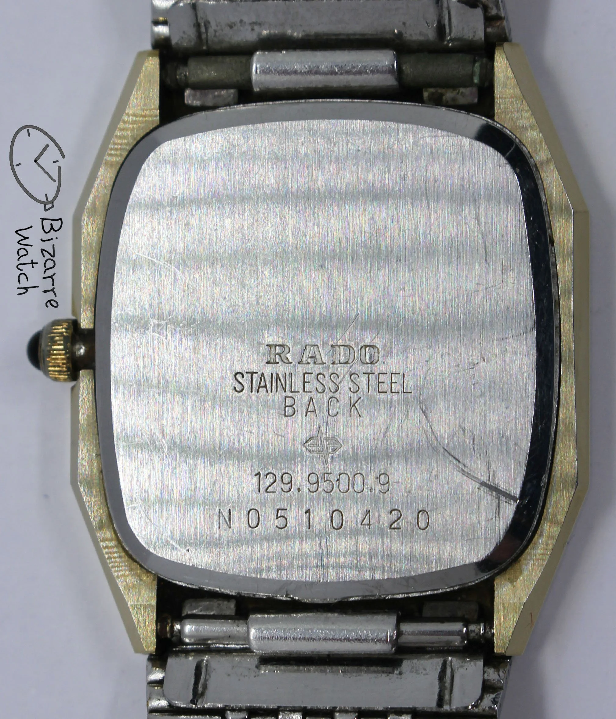 caseback goldplated gold plated bracelet Vintage Scratchproof Rado Diastar 129.9500.9 Tunsgten Carbide Goldplated Watch men women unisex pre-owned pre-owned bizarre