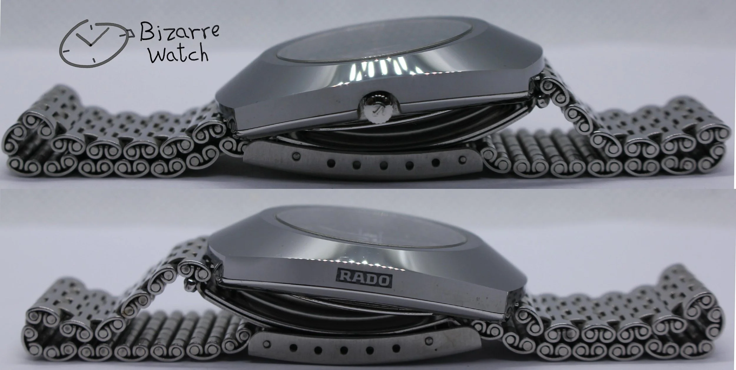 sides vintage used preowned RADO The Original Diastar Scratchproof 114.0391.3 Day Date 36mm Black Watch women men unisex