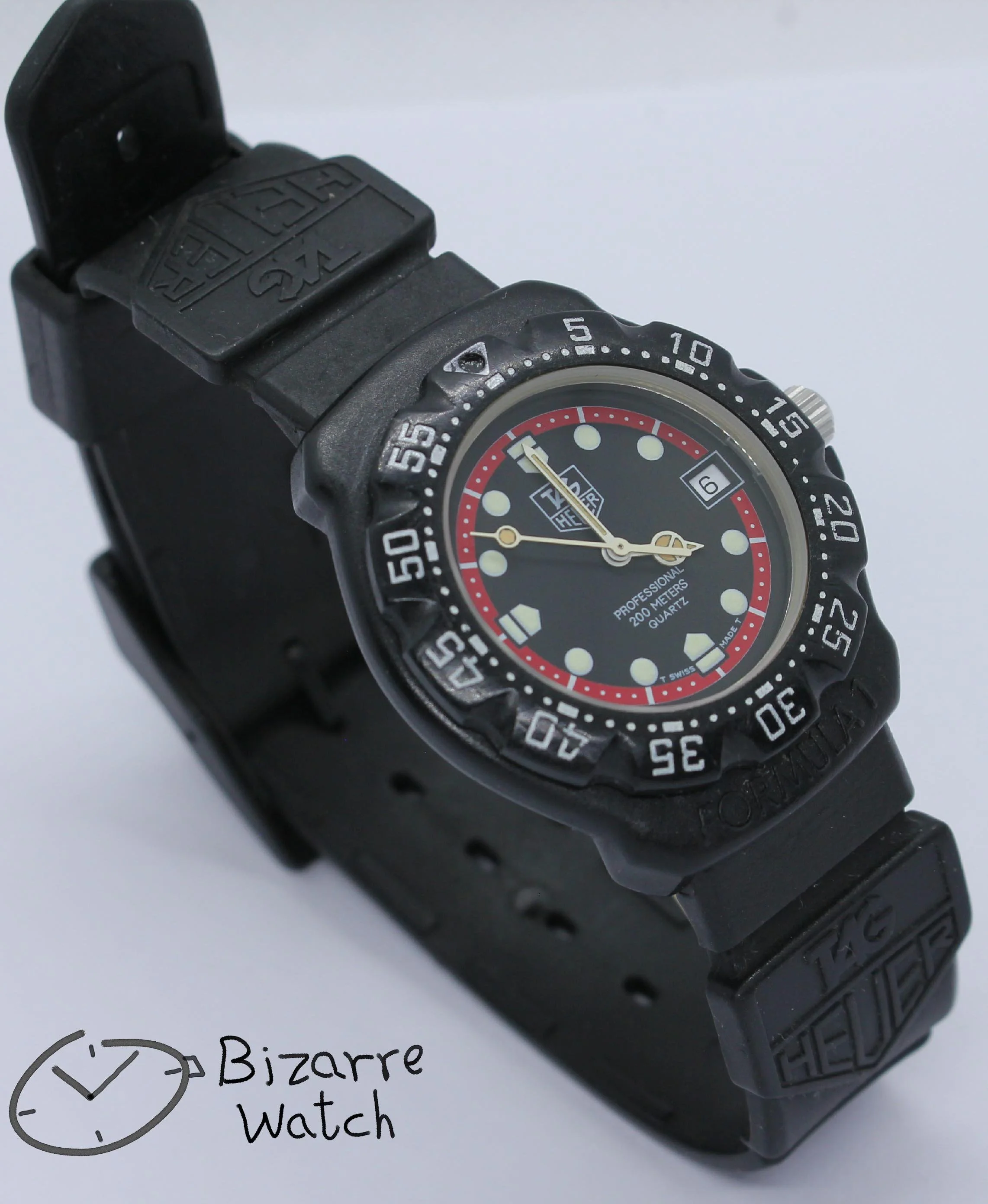 Vintage TAG HEUER Formula 1 200M All Black With Date 383.513 Watch men unisex