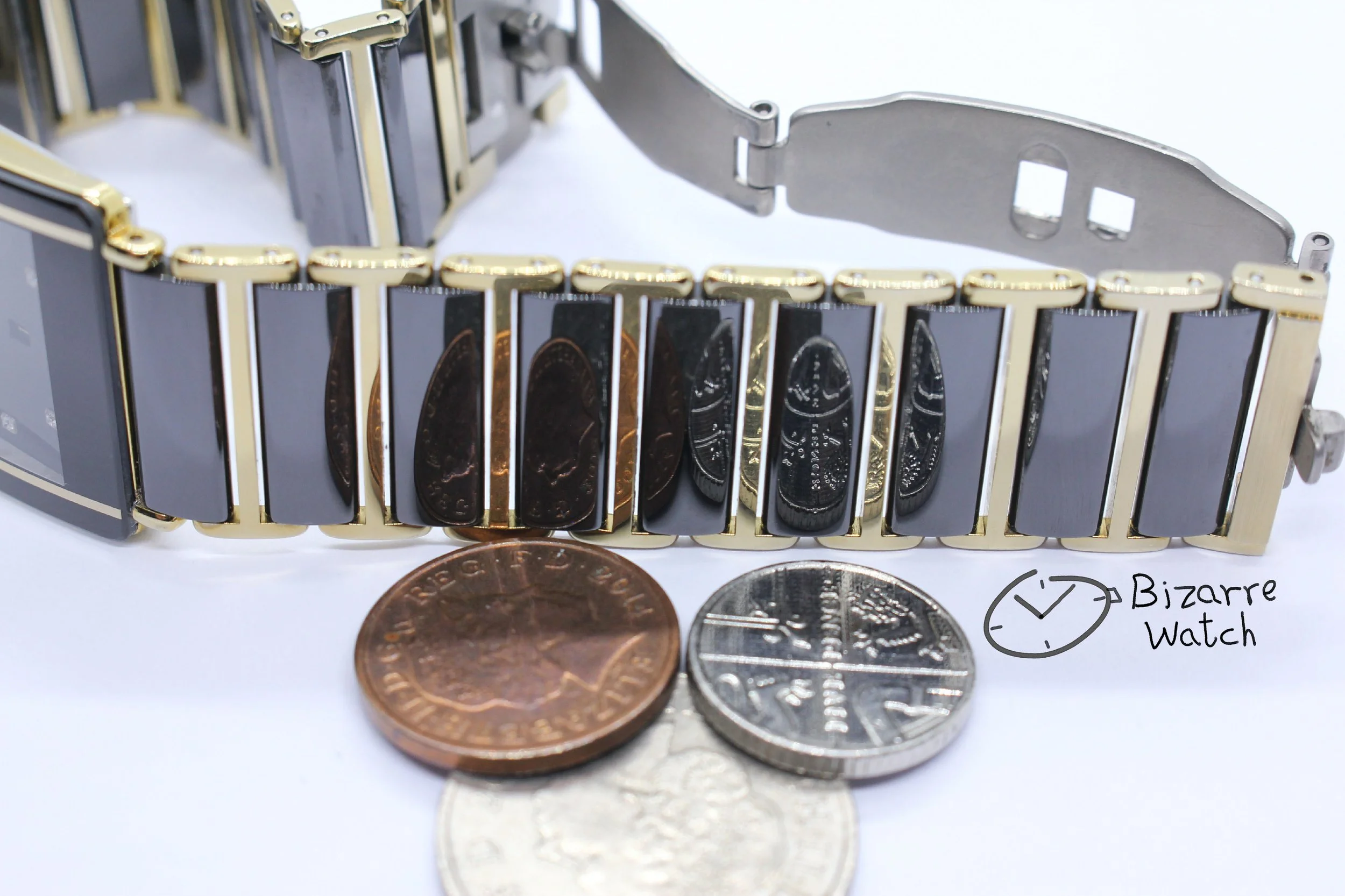 mirror reflection coin bracelet links scratchproof Jubilé Diamond Rado Jubile Gold Black Ceramic Diastar Integral 160.0282.3 Watch bizarre men women unisex