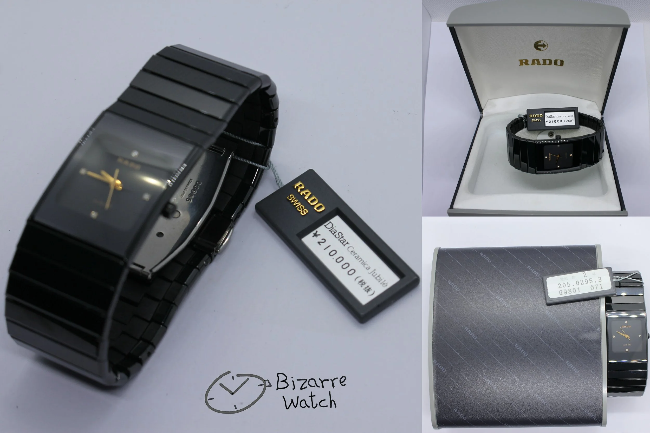 205.0295.3 Jubilé Box papers warranty guarantee Tags Scratchproof Rado Ceramica ceramic Diastar watch bizarre men women