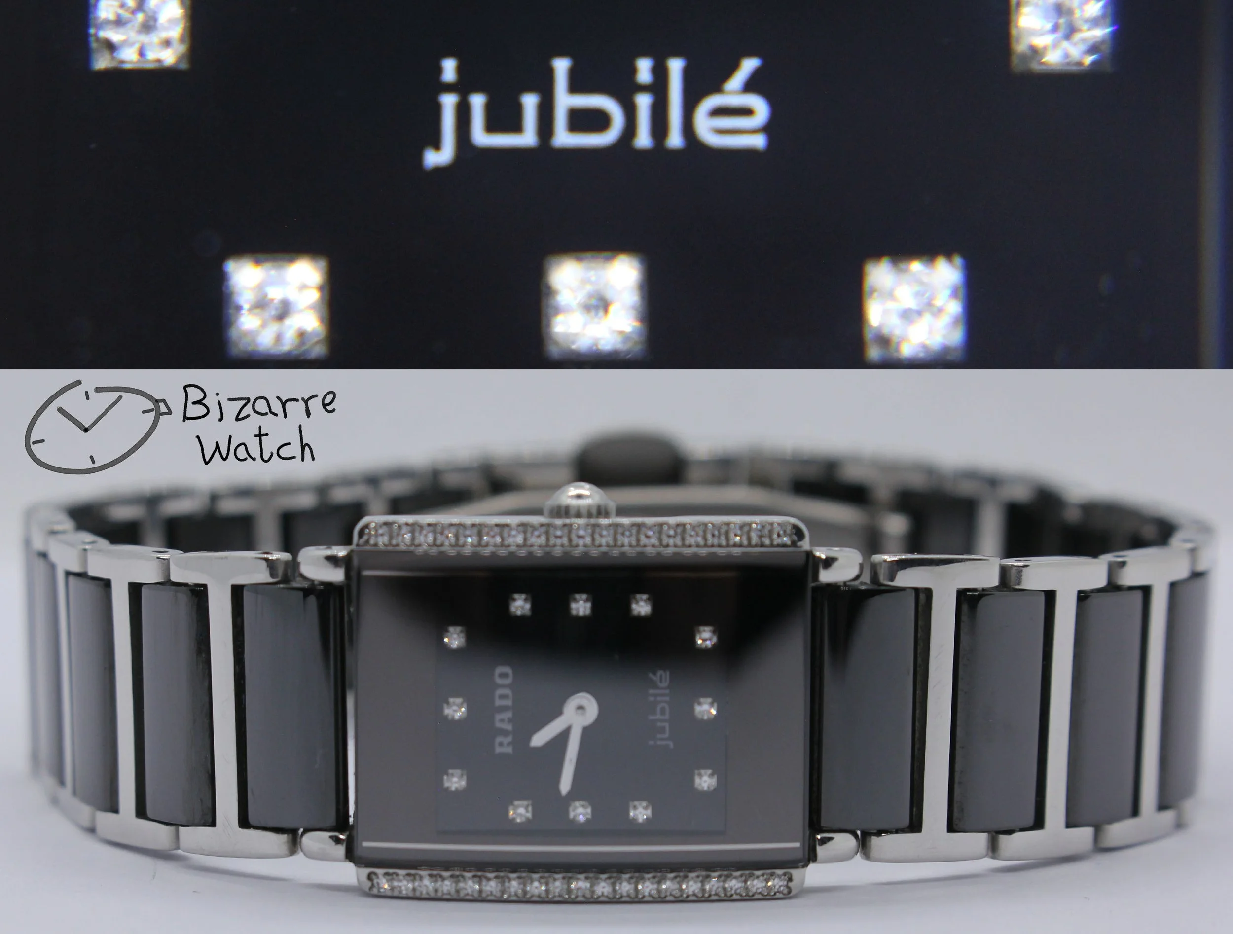 black 50 Diamonds Rado Ceramic Rado Integral Jubile 153.0430.3 Watch bizarre women ladies Jubilé