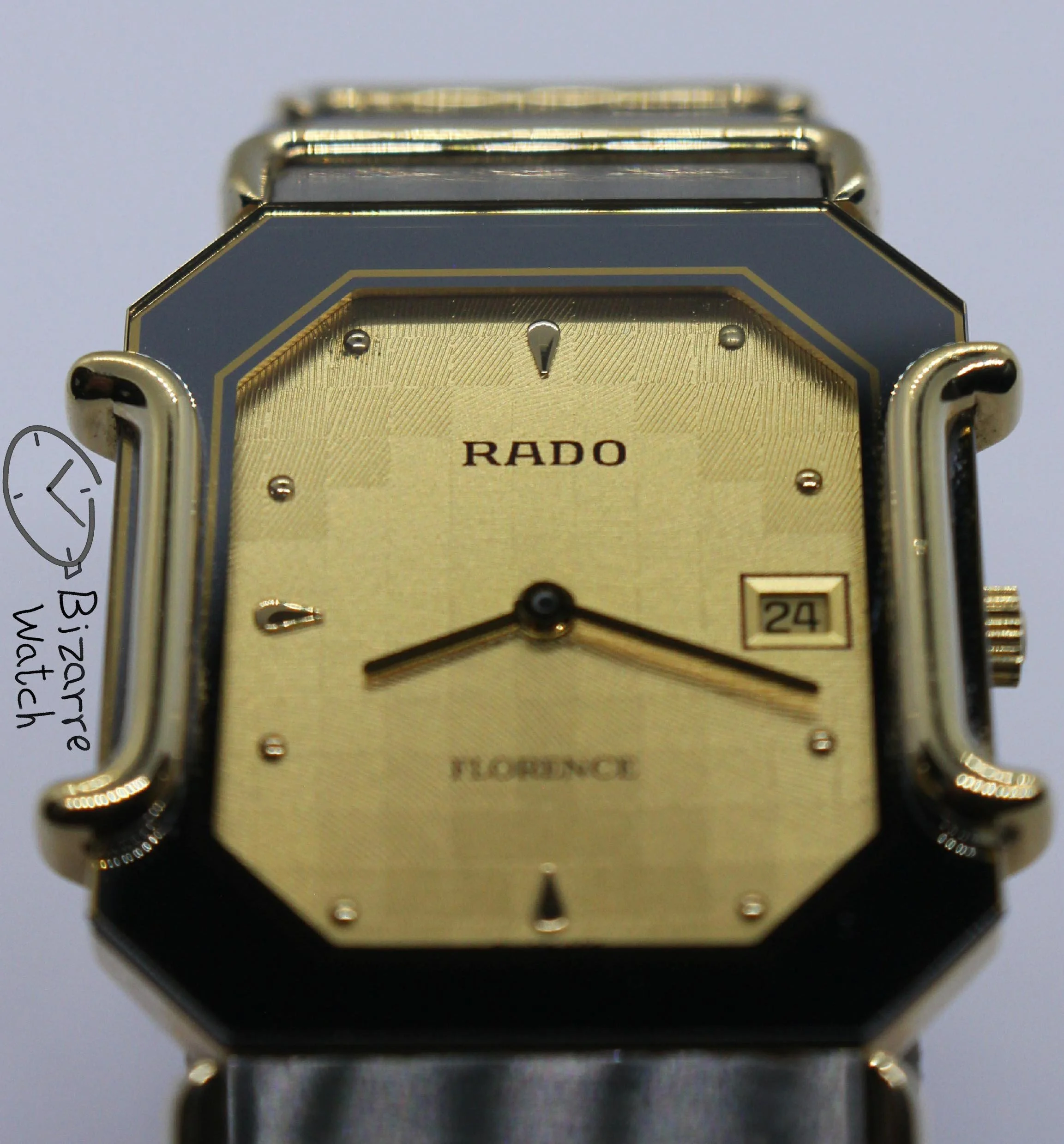 geometric Rare Vintage Rado Florence 160.3409.2 Two Tone 28mm Watch unisex men women ladies