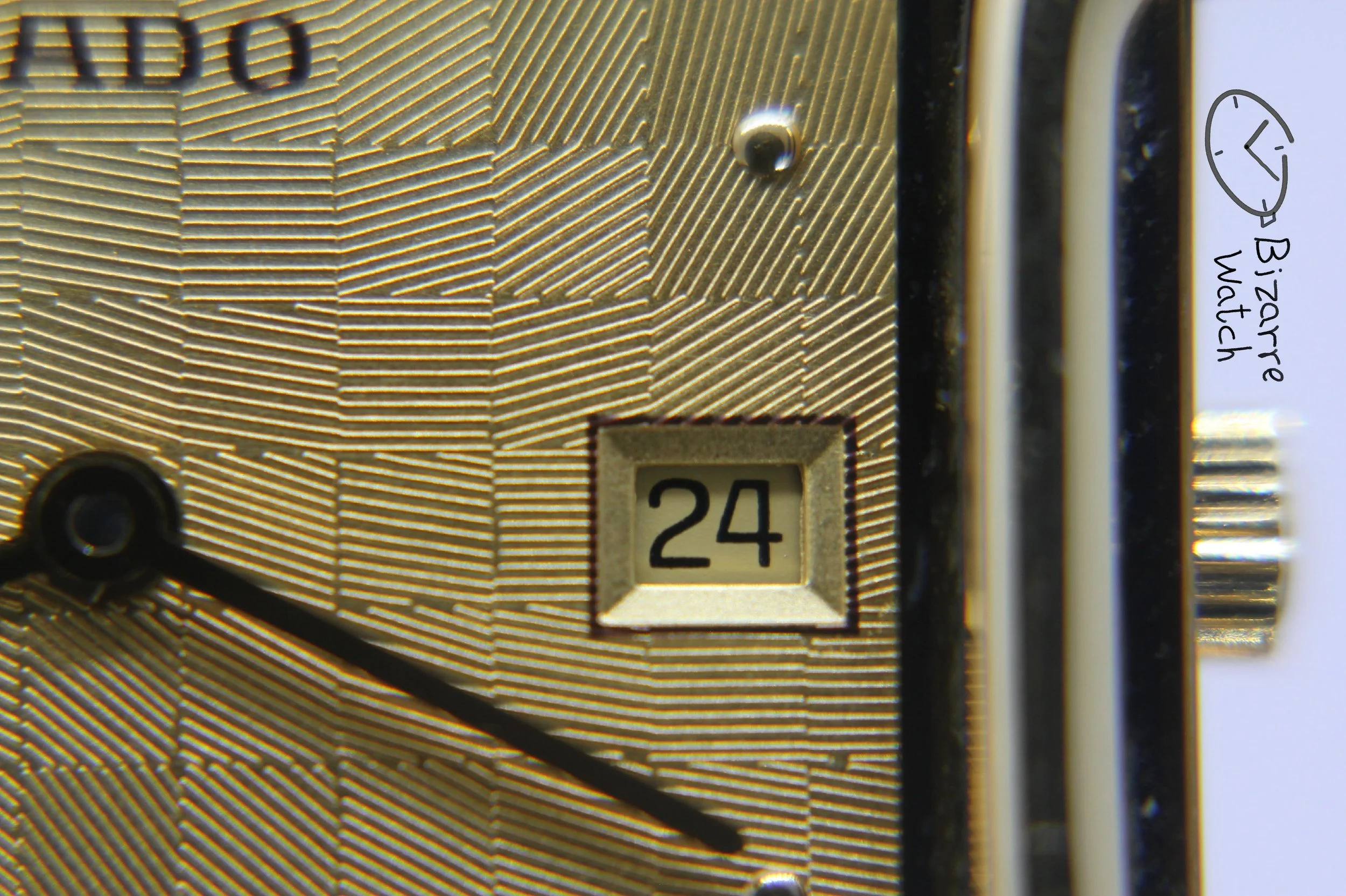 dial 025 hands logo date geometric Rare Vintage Rado Florence 160.3409.2 Two Tone 28mm Watch unisex men women ladies