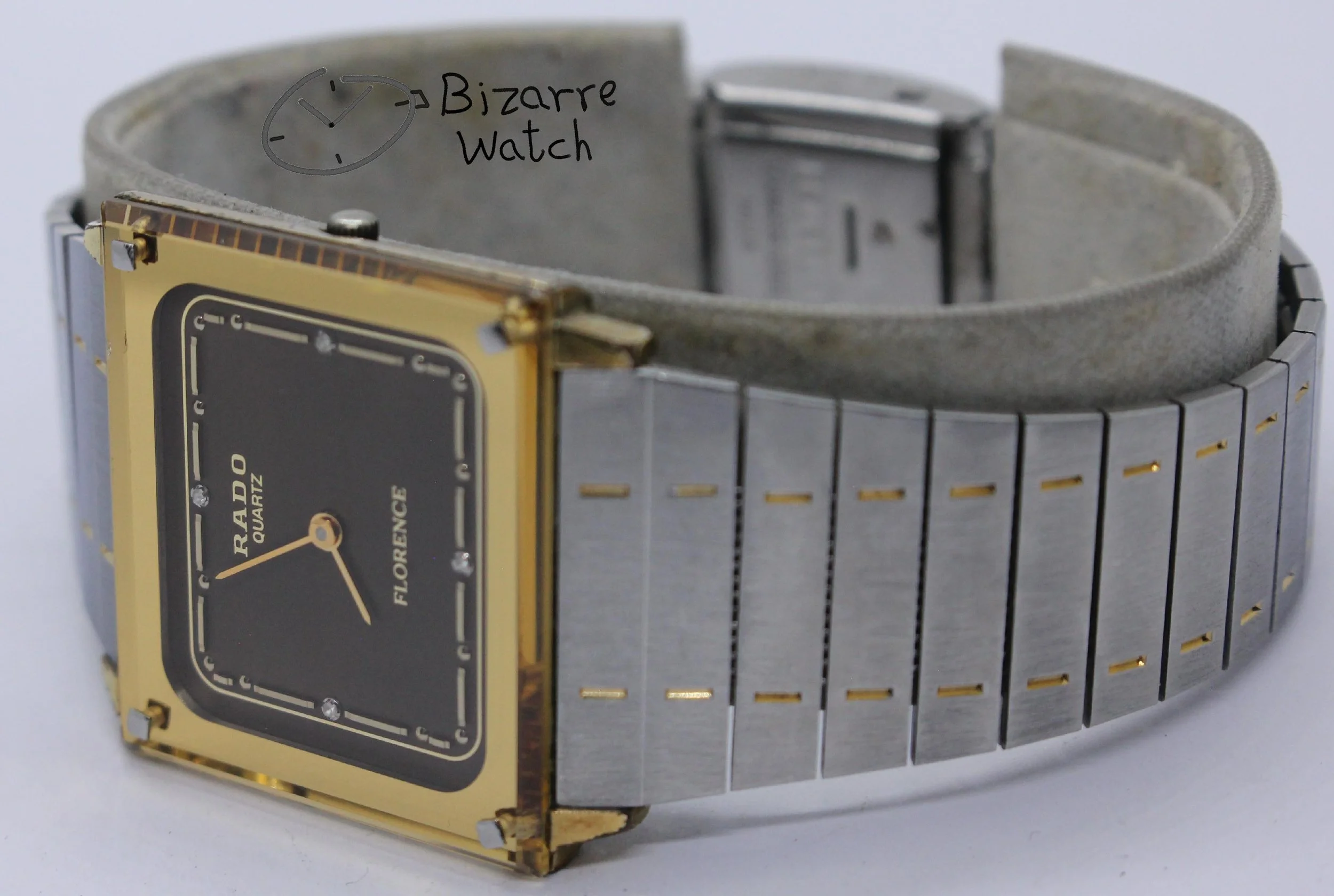 diamond Rado Florence 121.2019.2 bracelet goldplated sapphire bizarrewatch bizarre watch women men unisex used preowned