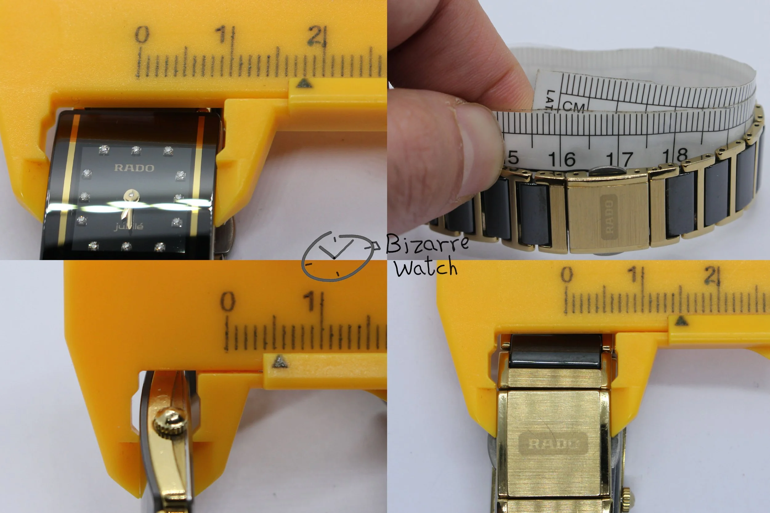size dimensions wrist Rado Jubilé Jubile Scratchproof gold Black Ceramic Diastar Integral 153.0383.3 Watch Rado Integral Jubilee 153.0283.3 153.0283.3N bizarre bizarrewatch women ladies
