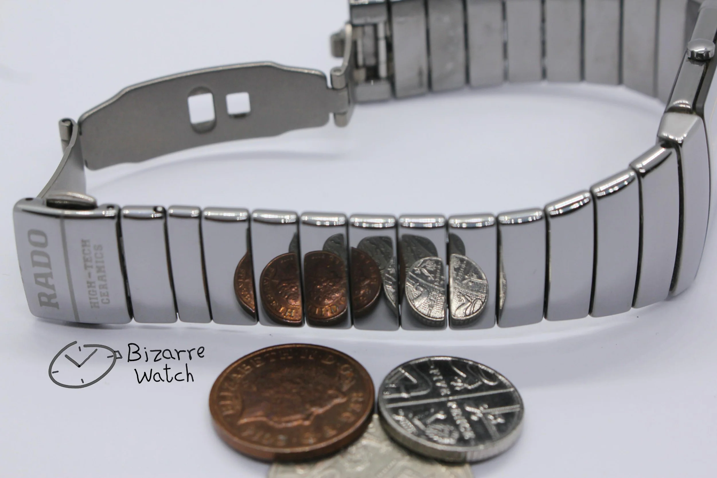 coin reflection mirror bracelet vintage scratchproof Rado Diastar Sintra 29mm Silver 152.0332.3 Ceramic Titanium Watch bizarre women men unisex