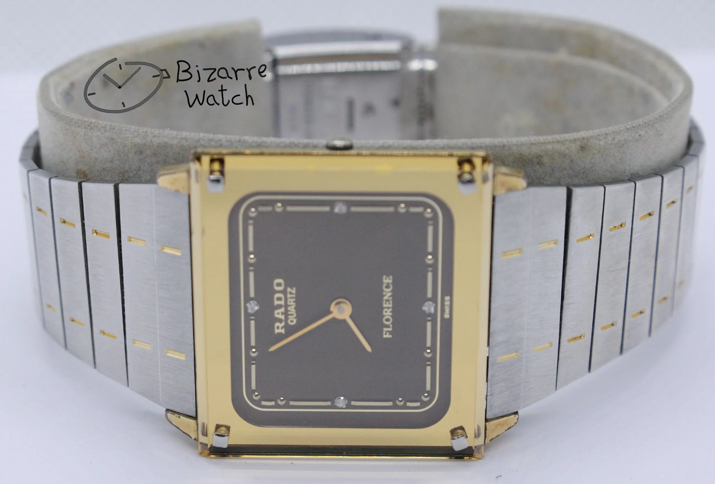 diamond Rado Florence 121.2019.2 bracelet goldplated sapphire bizarrewatch bizarre watch women men unisex used preowned