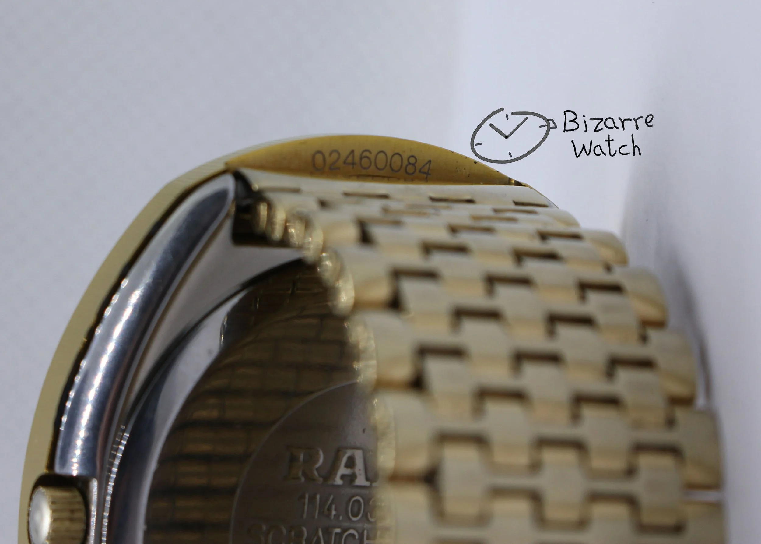 serial number gold RADO The Original Diastar Scratchproof 114.0393.3 Day Date 36mm Goldplated Watch bizarrewatch bizarre men unisex women