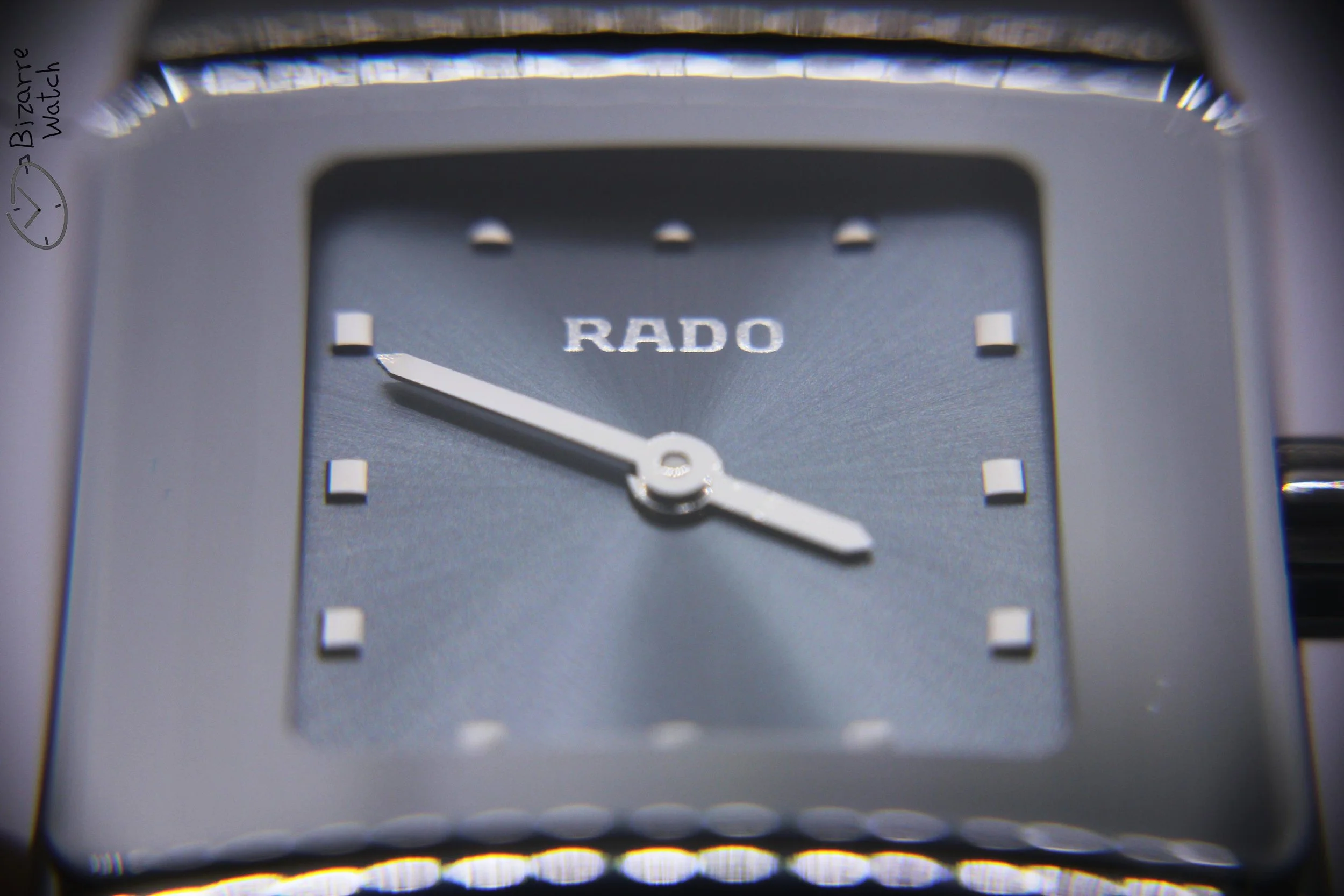 polarised lens view scratchproof Rado Diastar Sintra 21mm Blue Sunburst Dial 153.0334.3 Silver Ceramic Watch titanium ladies women bizarre bracelet links