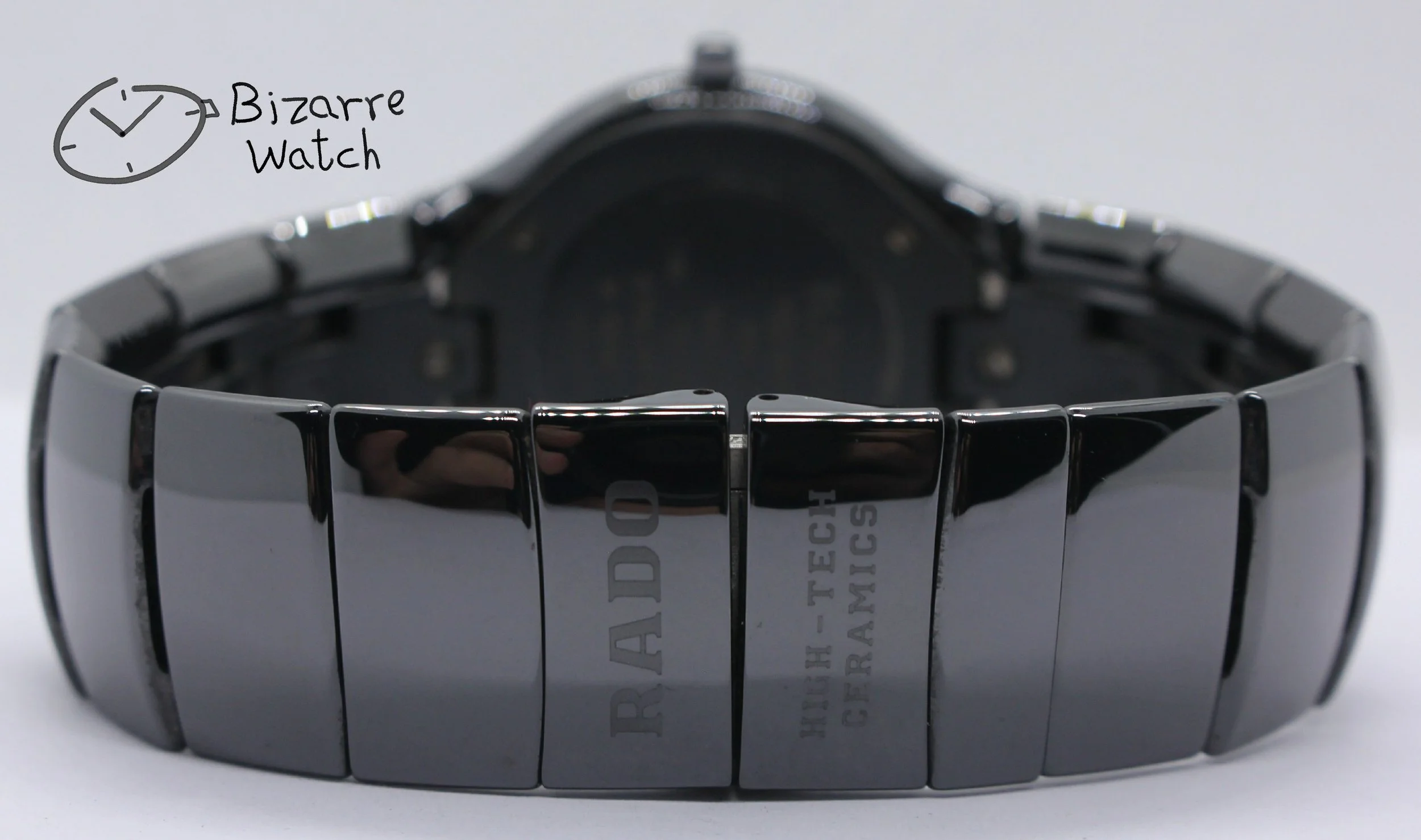 bracelet links Titanium Clasp 04438 Scratchproof Rado Xeramo Jubilé Jubile 37mm Black Ceramic 160.0453.3 Watch bizarrewatch bizarre men women unisex gents