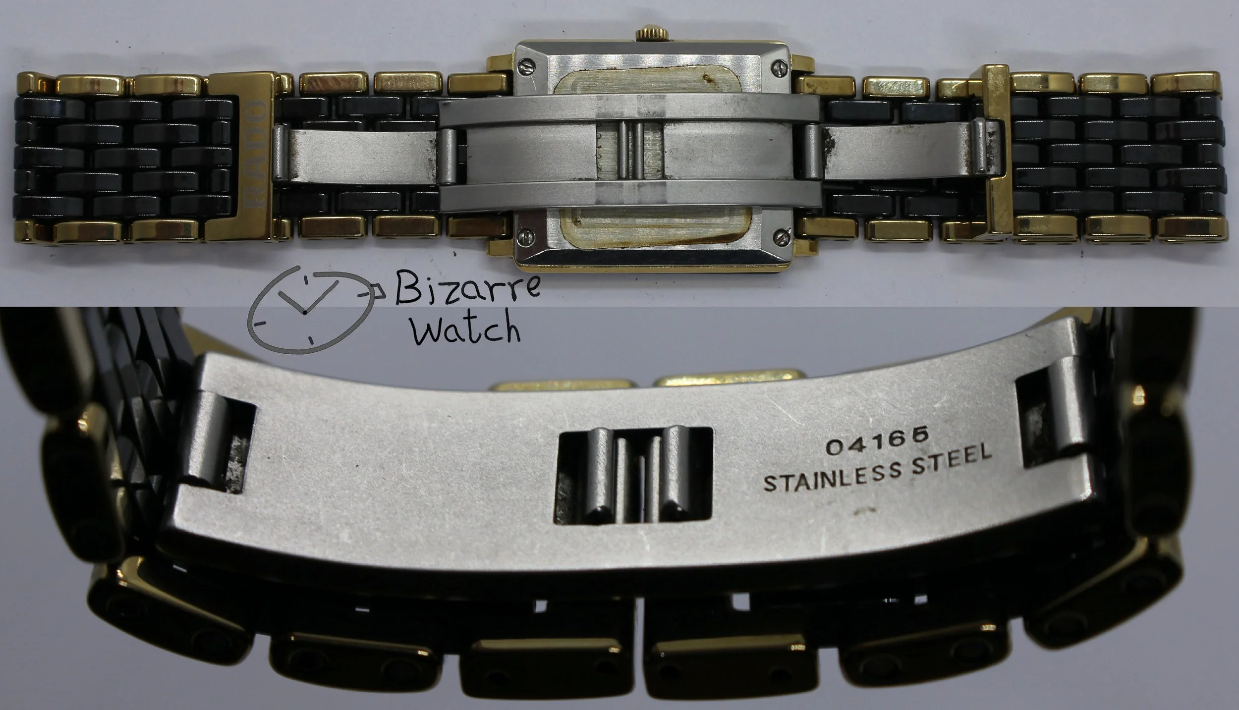 bracelet links clasp 04165 4 diamonds diamond vintage Jubilé Scratchproof Rado Jubile Diastar 204.0356.3 High Tech Ceramics  ceramic Watch ladies women preowned used