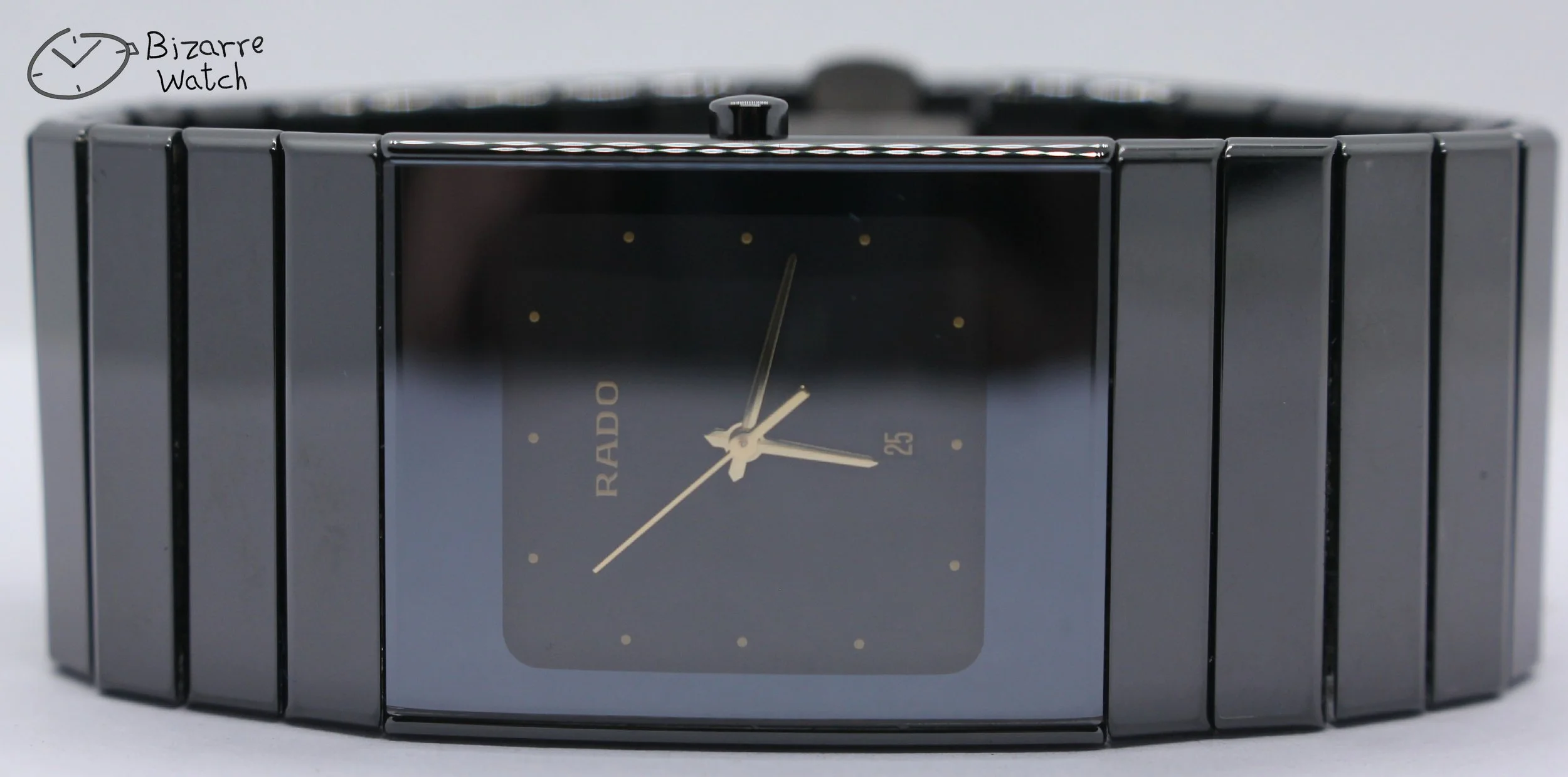 27mm Scratchproof Rado Ceramica Diastar 111.0294.3 Black Ceramic Watch bizarre women men unisex used preowned pre-owned