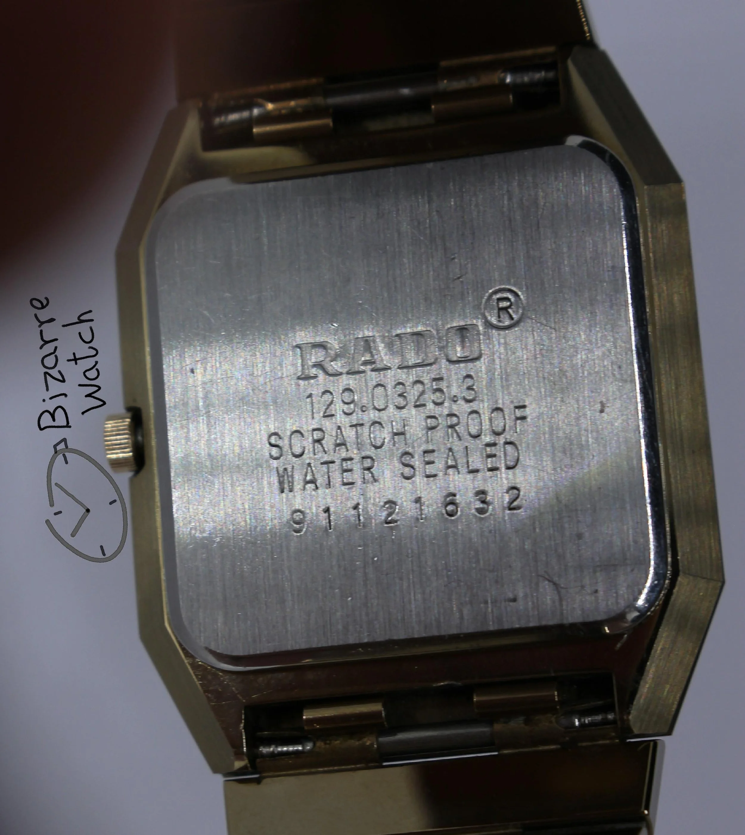 caseback Vintage Scratchproof Rado Diastar 129.0325.3 Tungsten Mirror Finish Unisex Watch bizarre women men