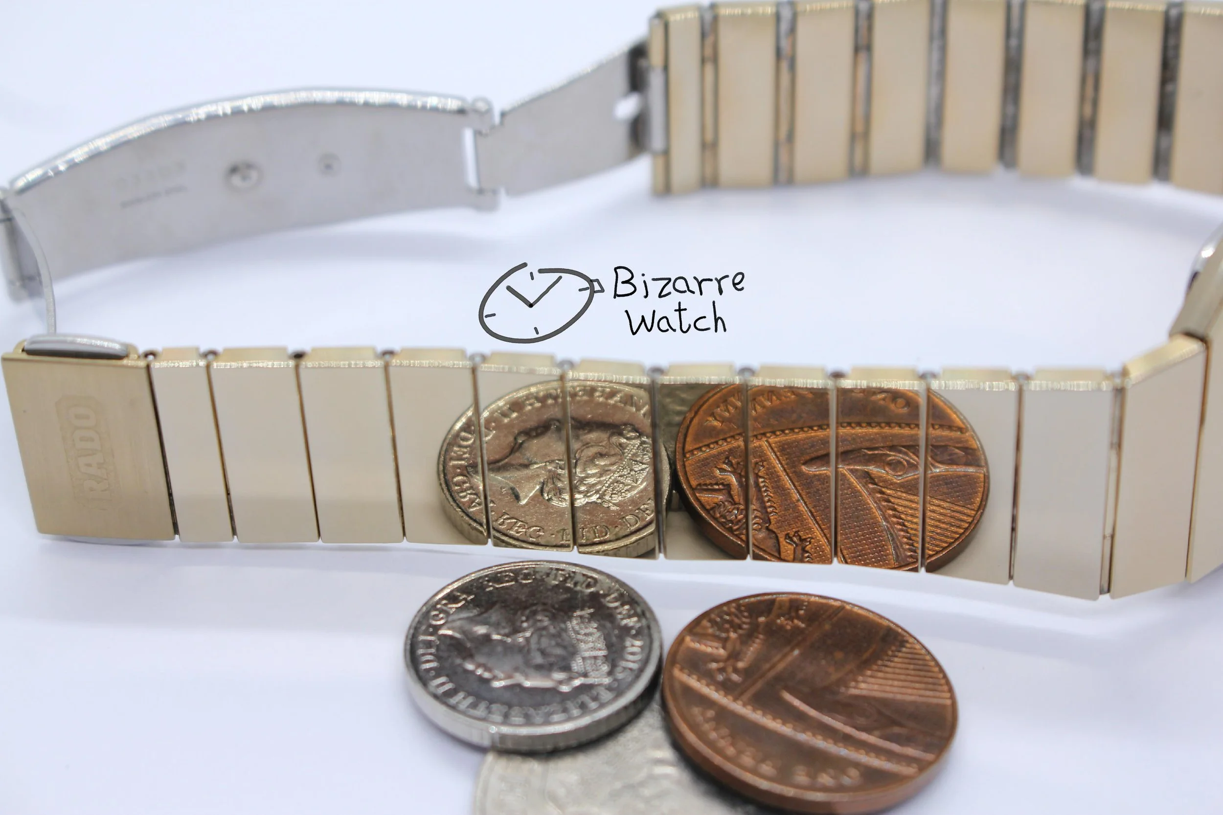 coin reflection links bracelt Vintage Scratchproof Rado Diastar 129.0325.3 Tungsten Mirror Finish Unisex Watch bizarre women men