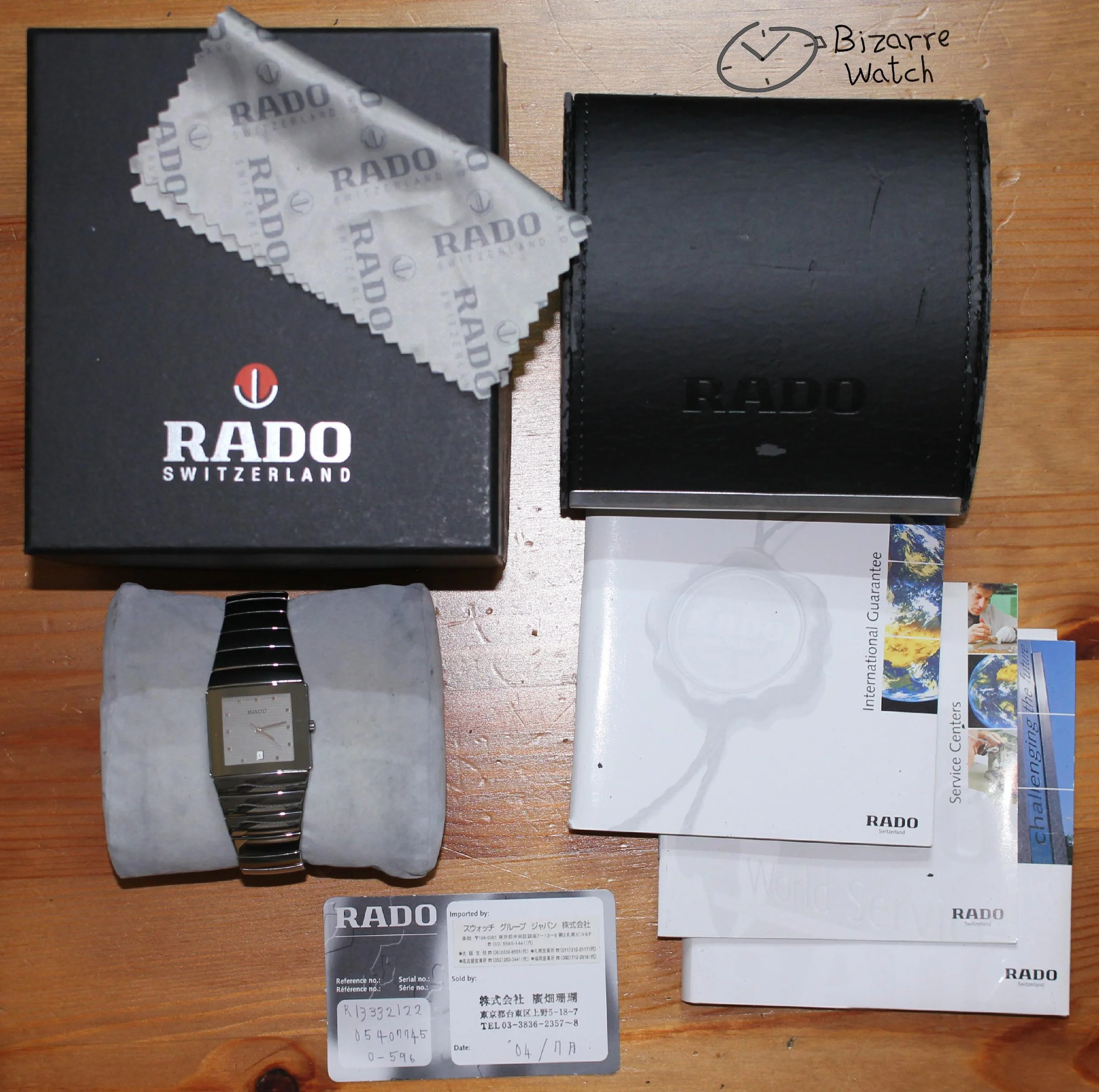 R13332122 Box Papers full set warranty card guarantee Rado Sintra Diastar Teaked Dial Silver 152.0332.3 Ceramic Titanium Watch