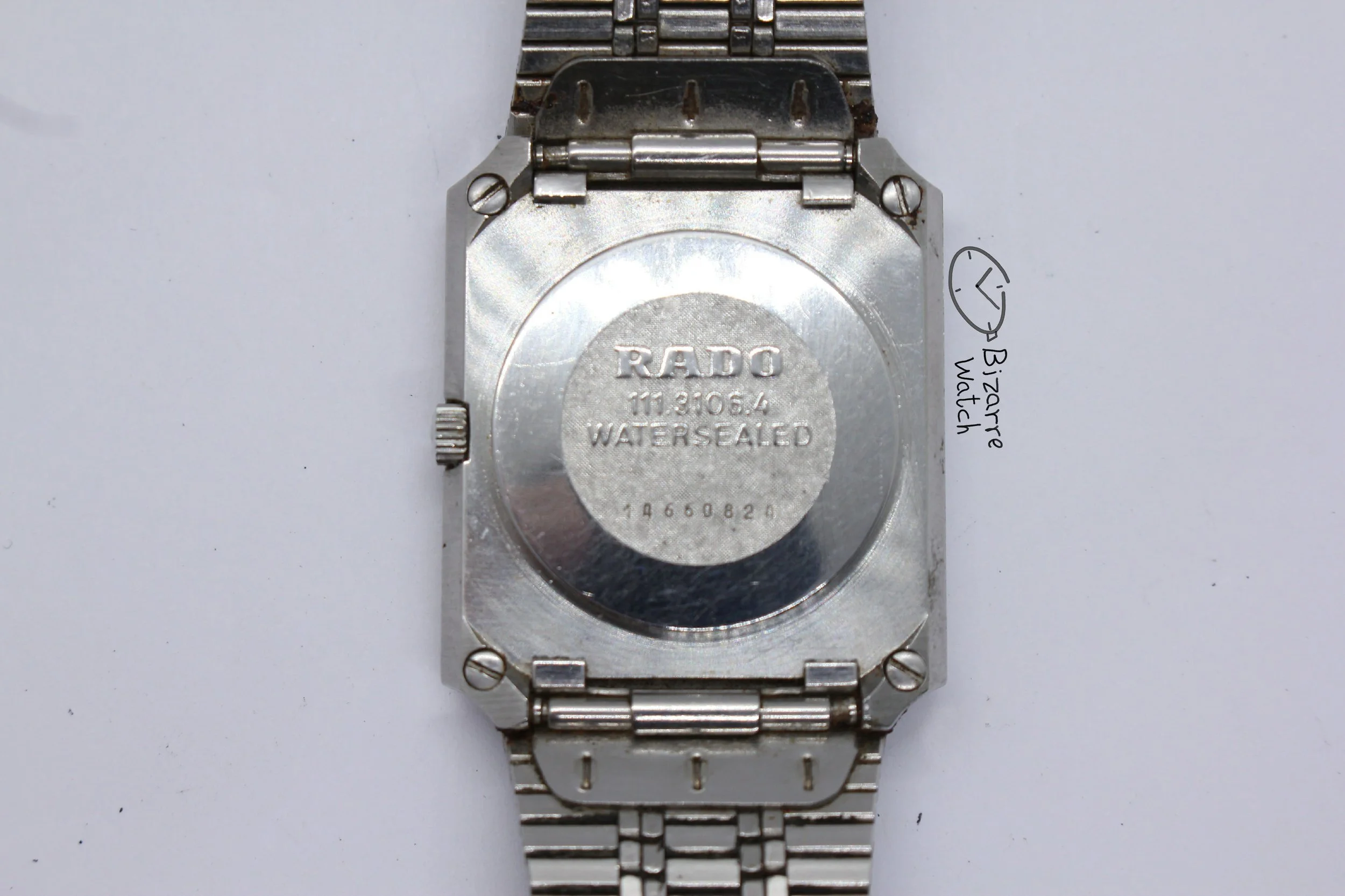 caseback Vintage Rado 111.3106.4 stainless steel Watch preowned used bizarre