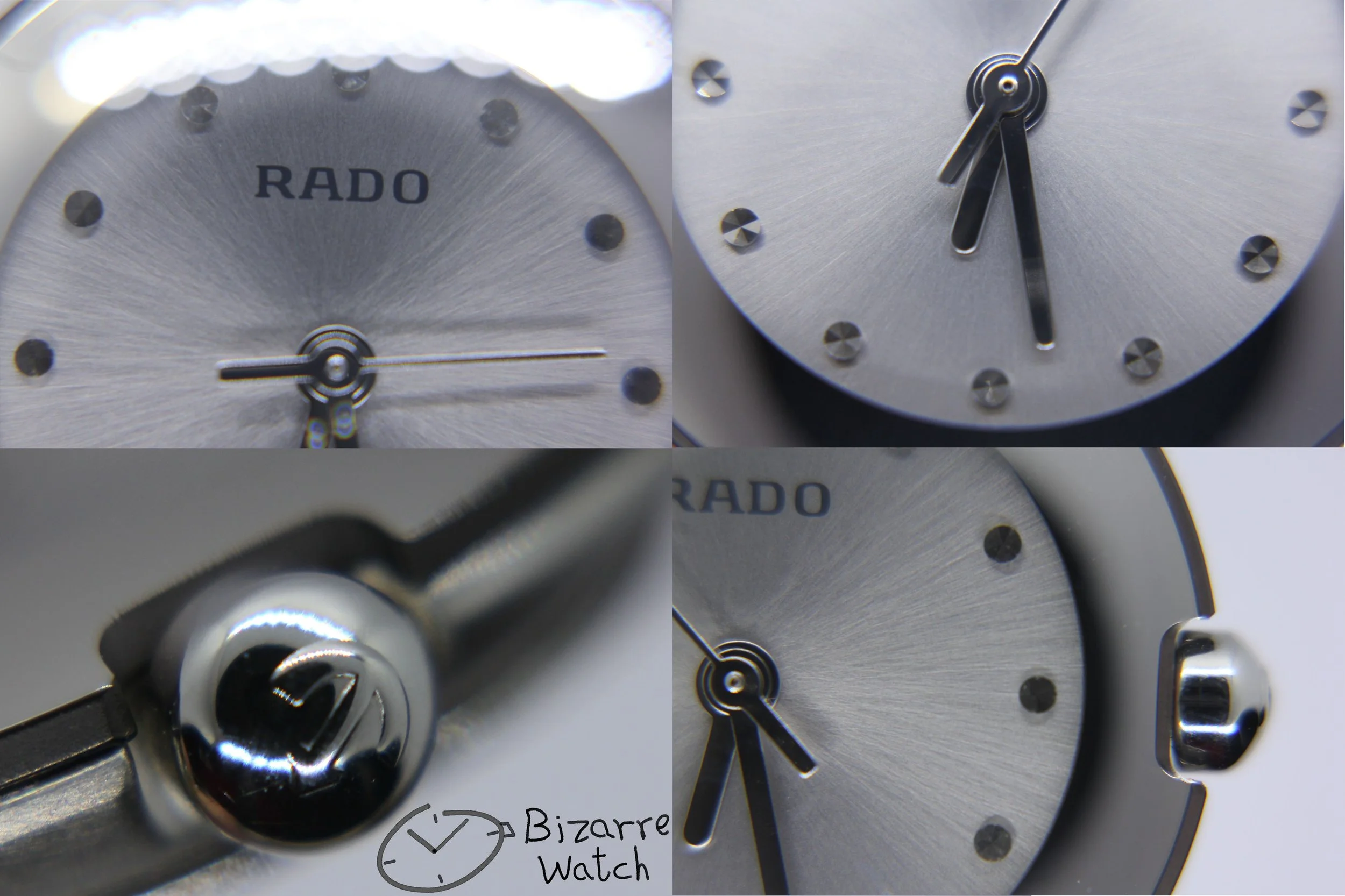 dial 010 crown hands logo stainless steel Ladies RADO Coupole Diastar Silver Ceramic 318.0549.3 Domed Sapphire Watch women bizarre bizarrewatch