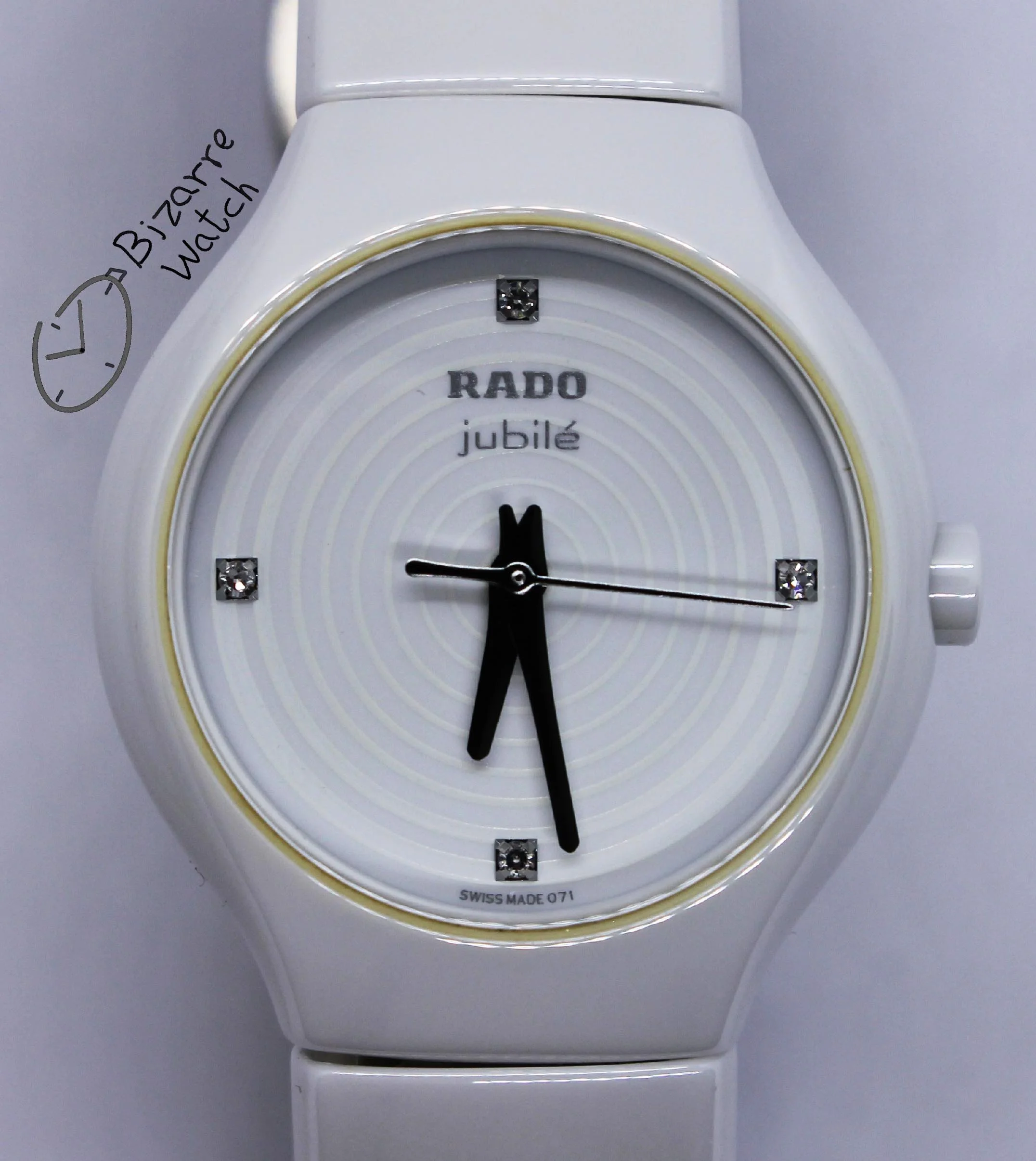 diamond Diamonds Ladies Rado Jubile Jubilé 318.0696.3 True White Ceramic Watch women ladies scratchproof high tech