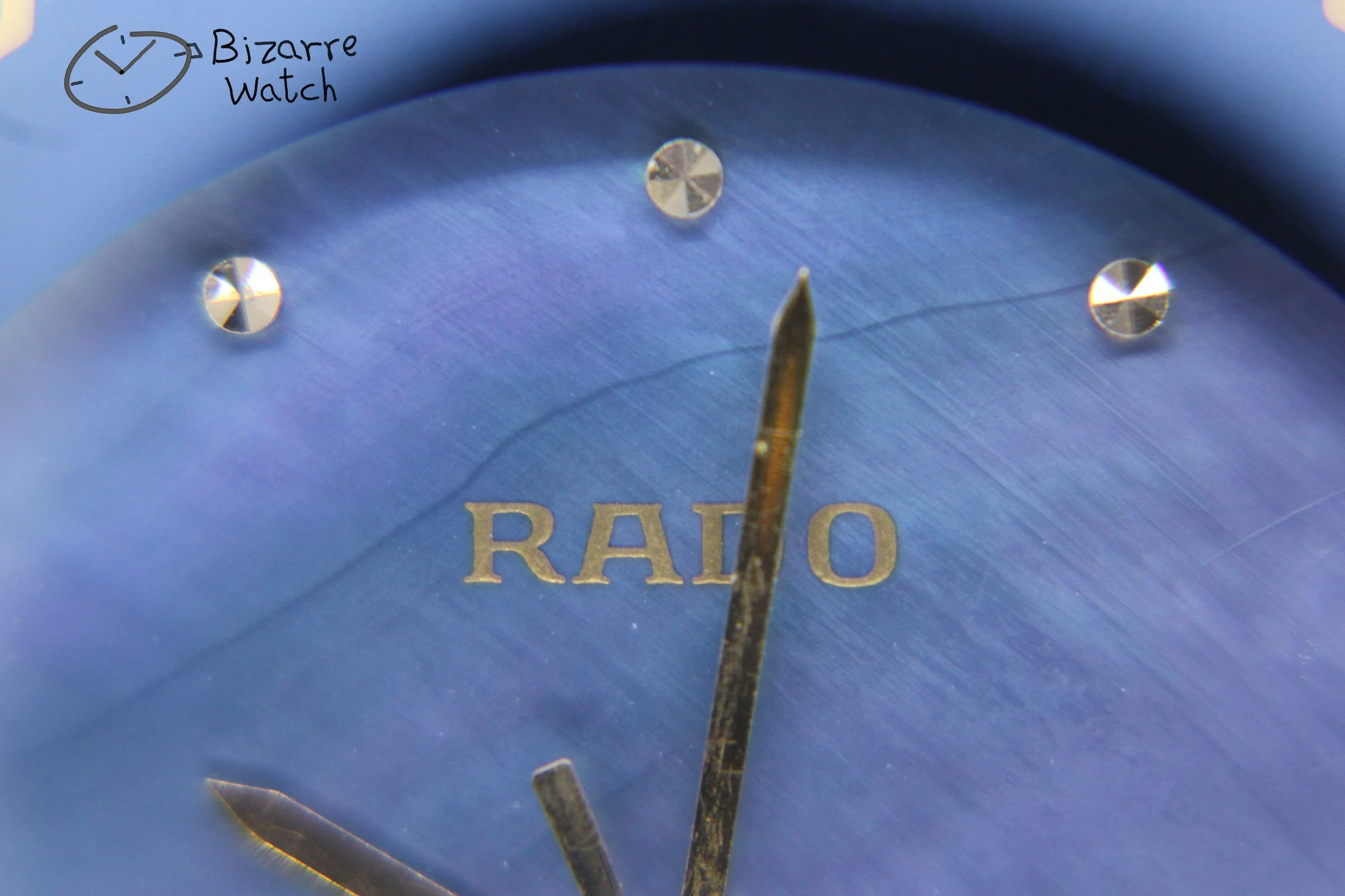 dial 090 hands logo vintage MOP mother of pearl Dial Scratchproof RADO Coupole 33mm Blue Ceramic 129.0358.3 Watch women men unisex bizarrewatch bizarre