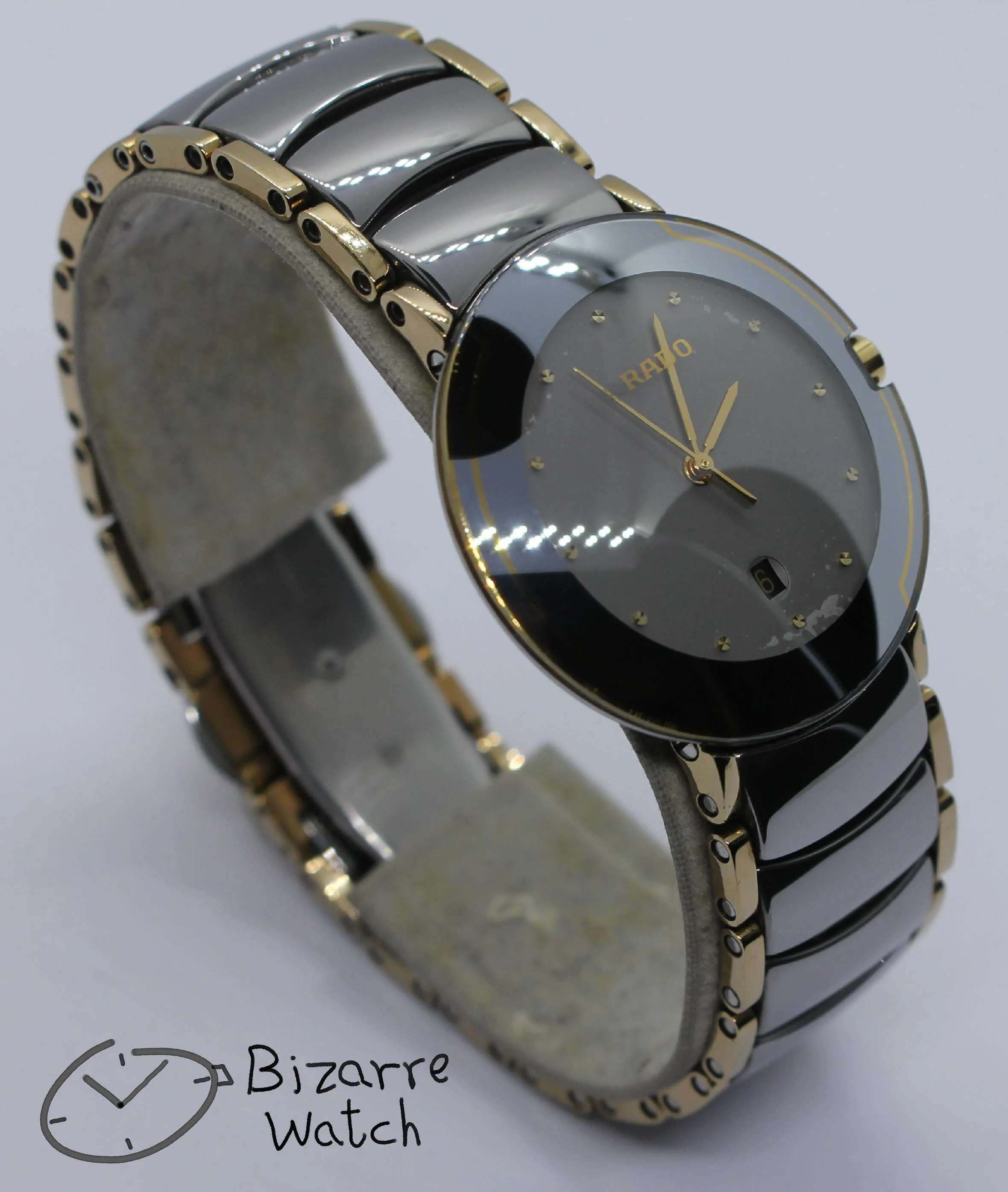 Scratchproof Rado Coupole Silver 129.0326.3 Ceramic Band Domed Sapphire Watch men women unisex vintage bizarre