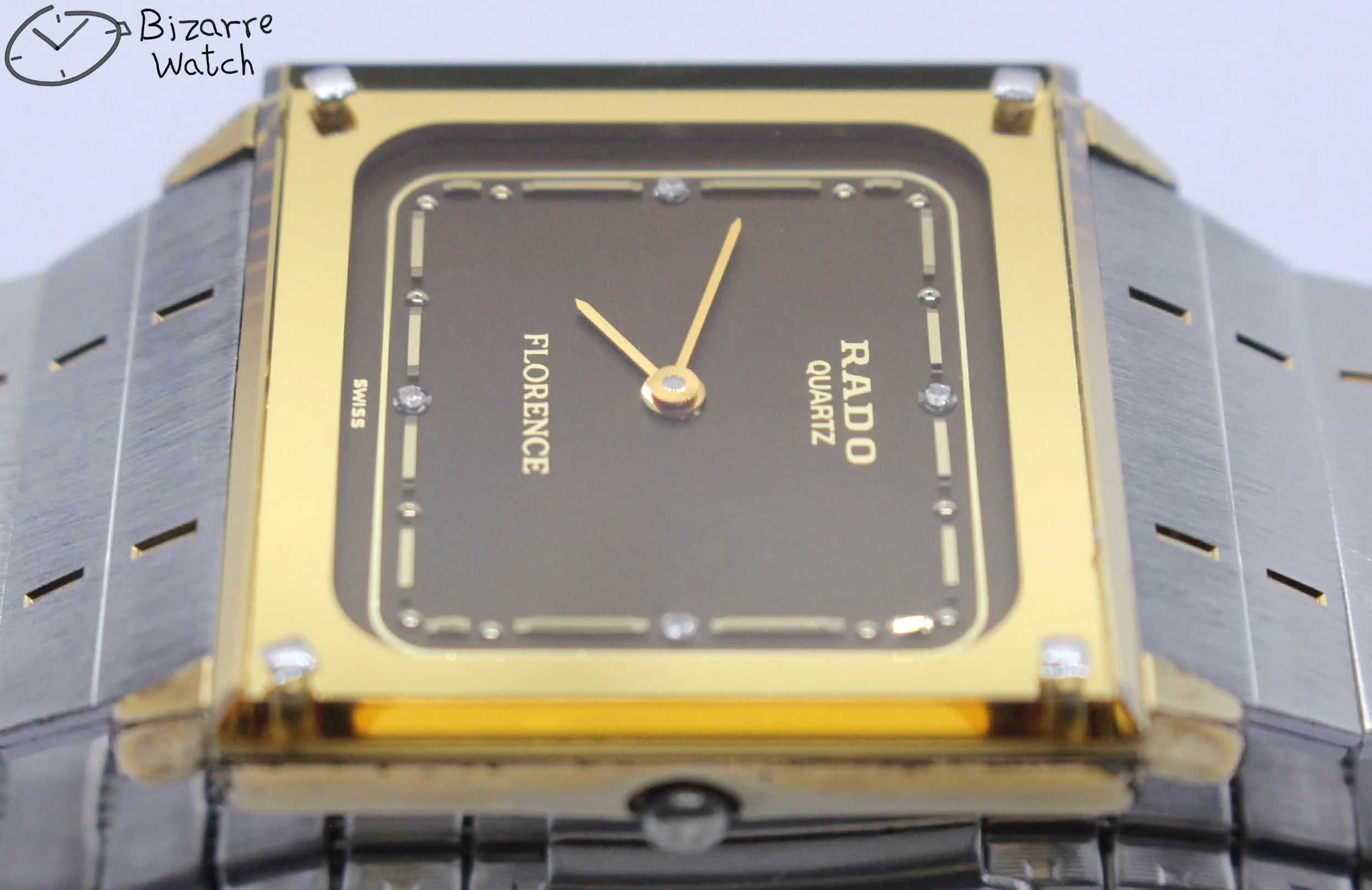 polarised polarized lens view Rado Florence 121.2019.2 bracelet goldplated sapphire bizarrewatch bizarre watch women men unisex used preowned