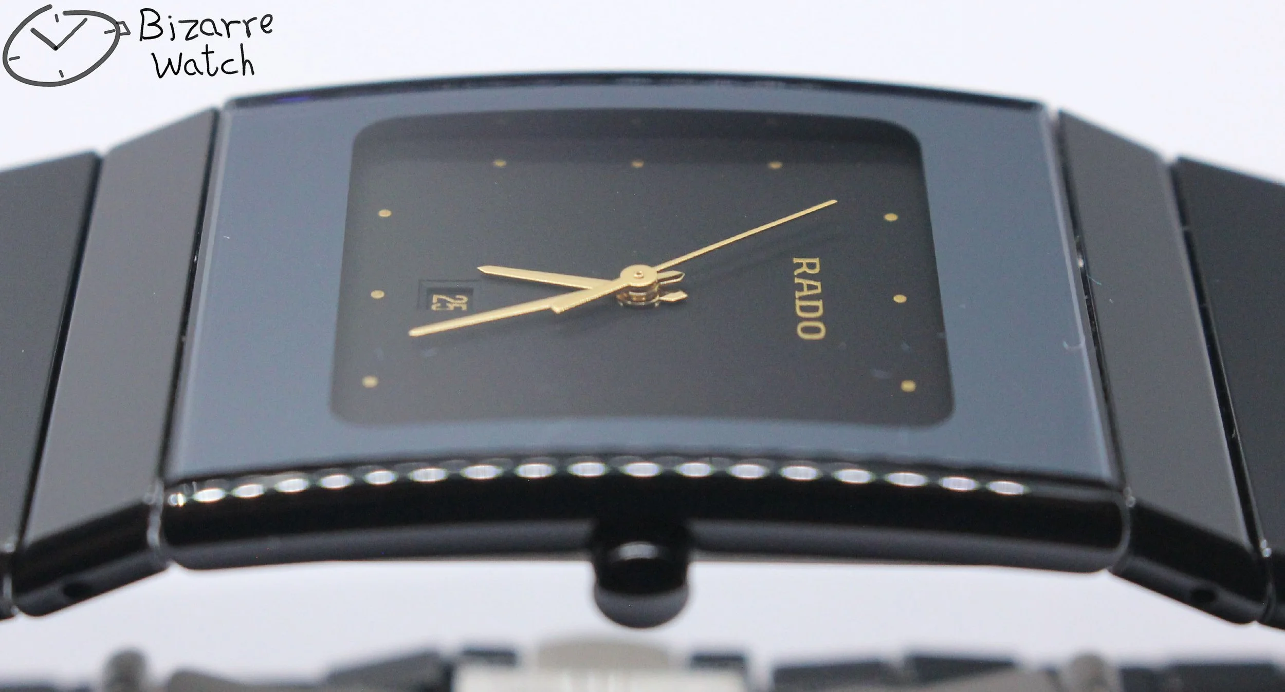 polarised polarized lens view 27mm Scratchproof Rado Ceramica Diastar 111.0294.3 Black Ceramic Watch bizarre women men unisex used preowned pre-owned