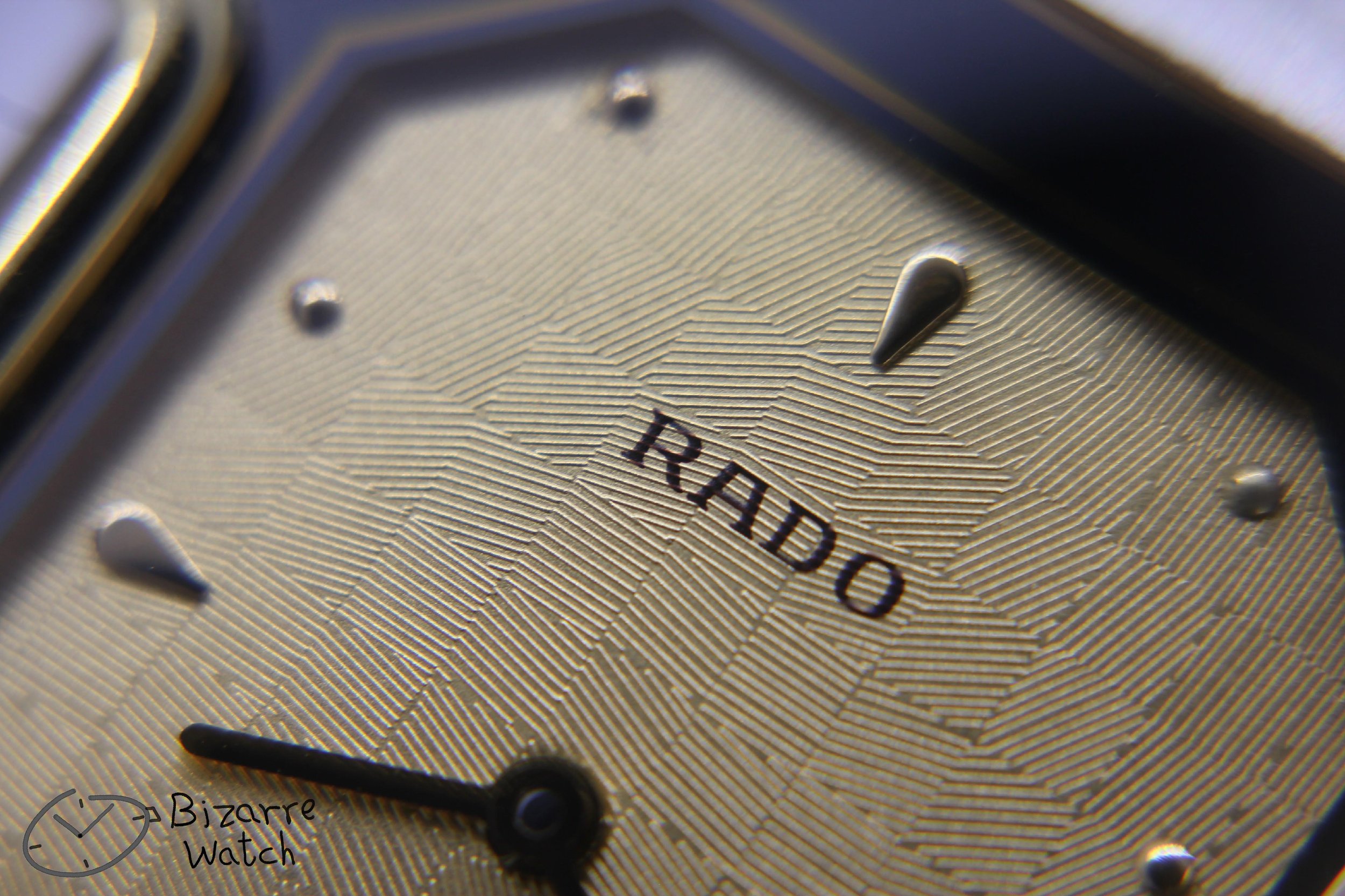 dial 025 hands logo date geometric Rare Vintage Rado Florence 160.3409.2 Two Tone 28mm Watch unisex men women ladies