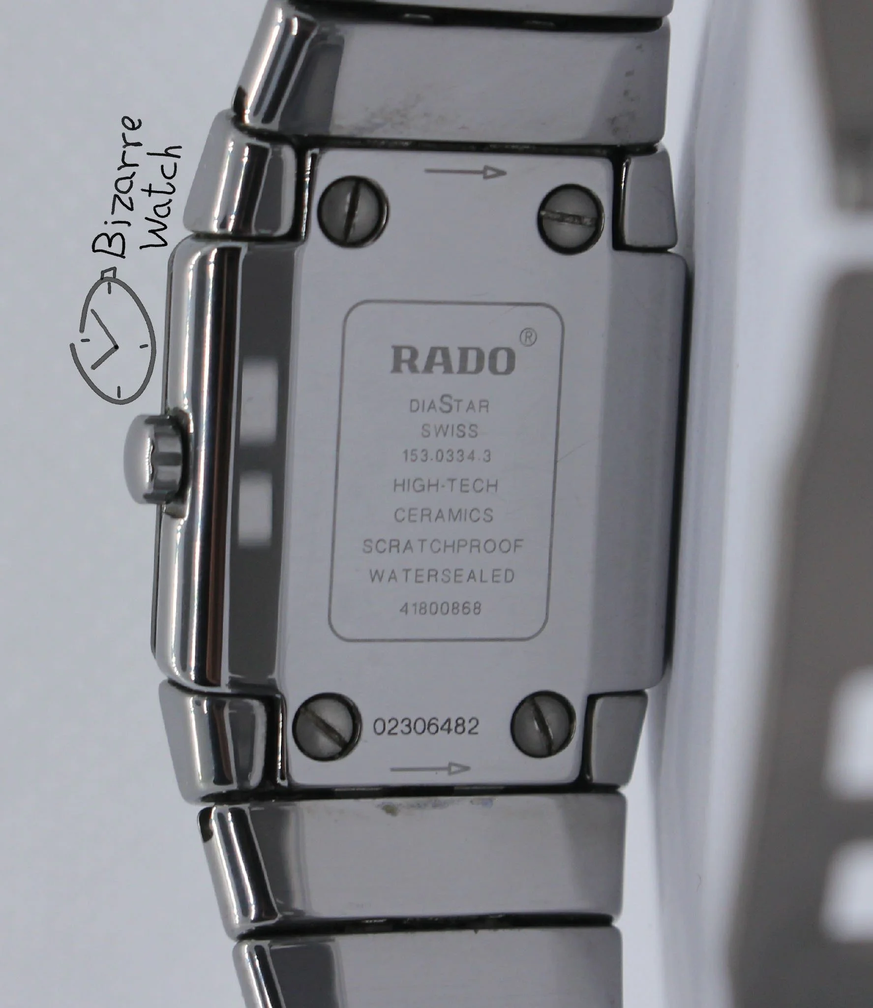 caseback Jubilé diamond Diamonds Rado Diastar Sintra Jubile jubiee 21mm Silver 153.0334.3 Ceramic Watch ladies women bizarre bizarrewatch