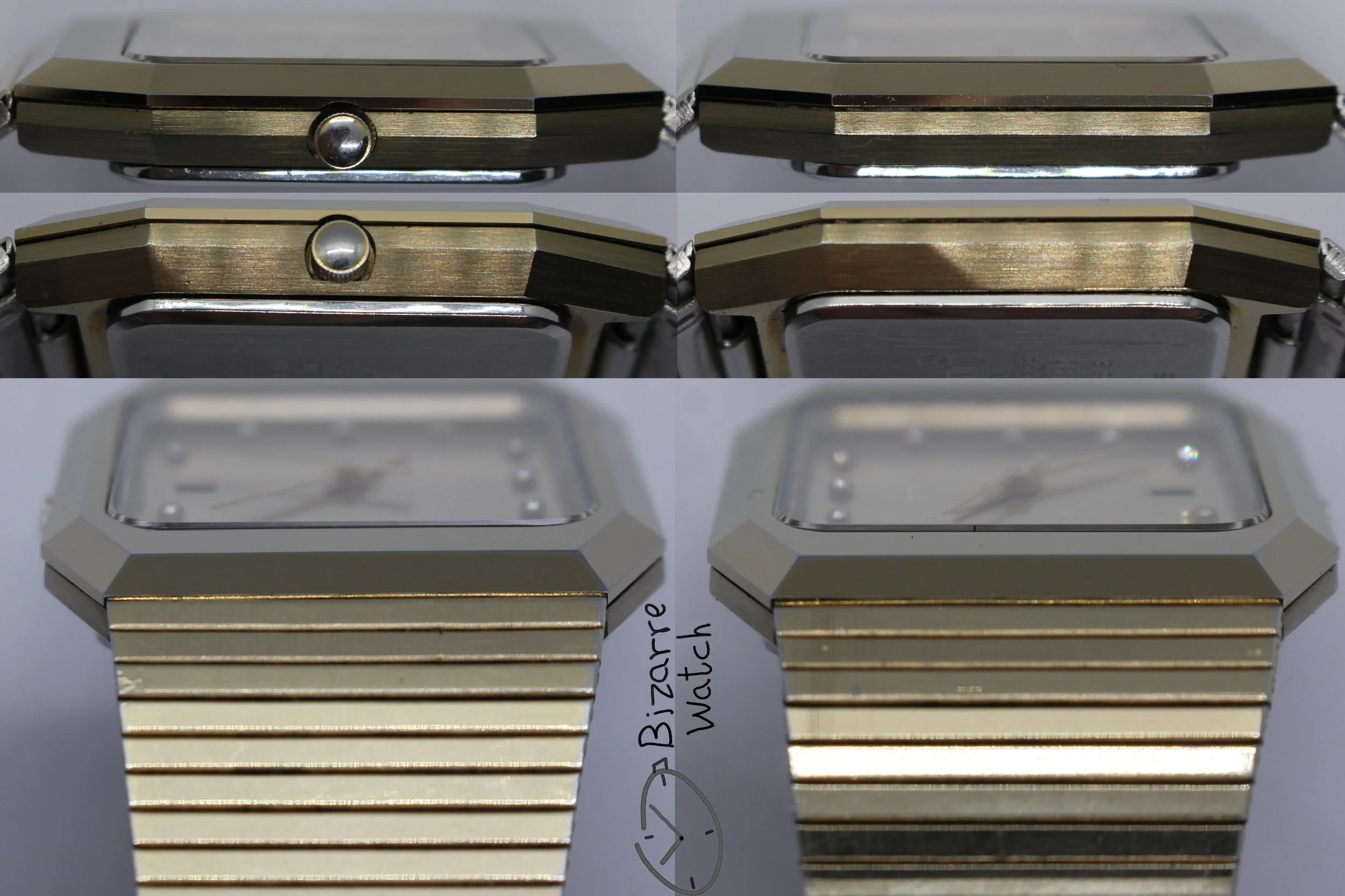 side view tungsten sterile dial Vintage Scratchproof Rado Diastar 129.0325.3 Tungsten Goldplated Unisex Watch bizarre women men unisex