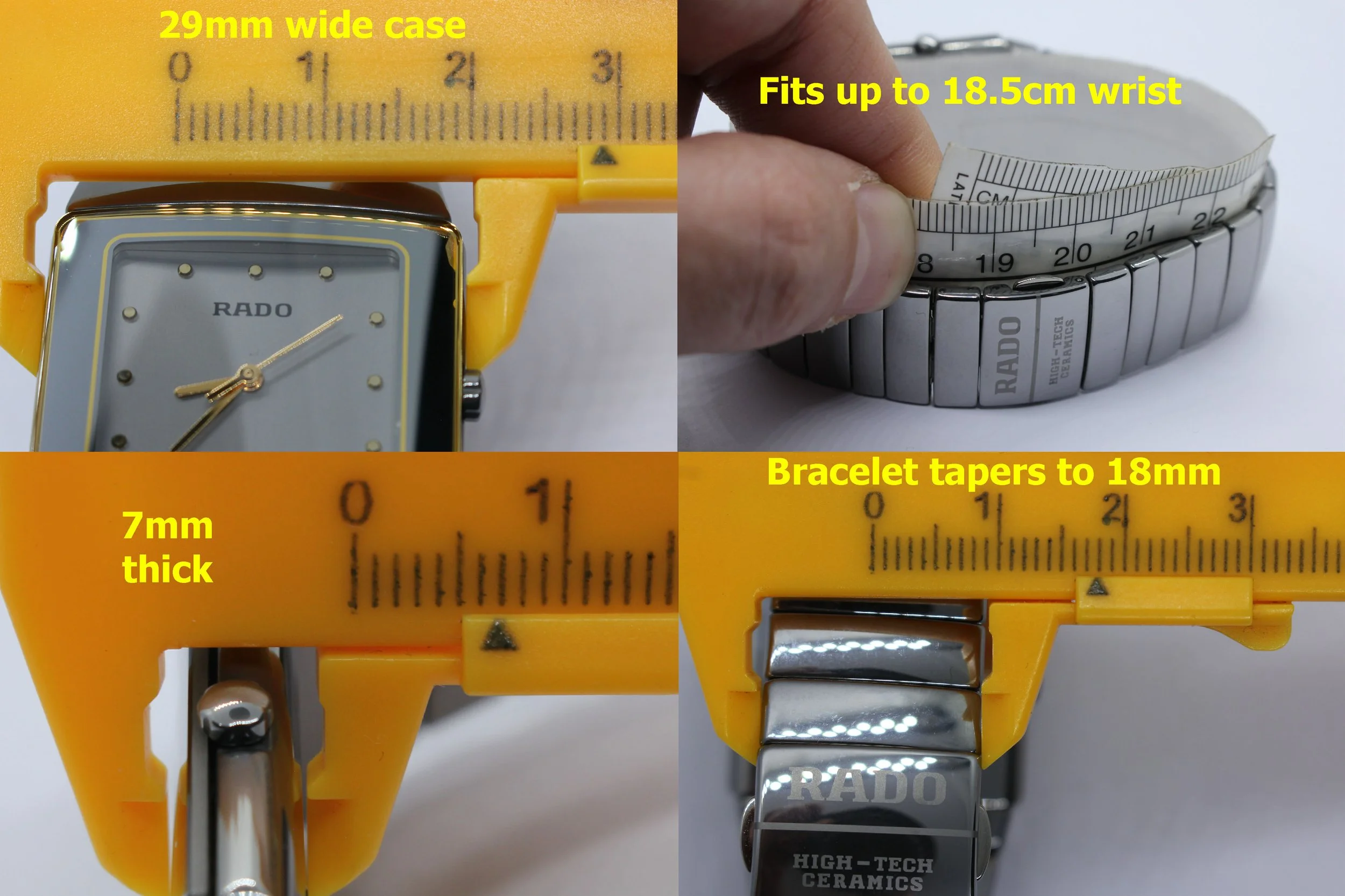 dimensions wrist size Rado Diastar Sintra Silver Dial 29mm 152.0332.3 Ceramic Titanium Watch bizarrewatch bizarre women men unisex