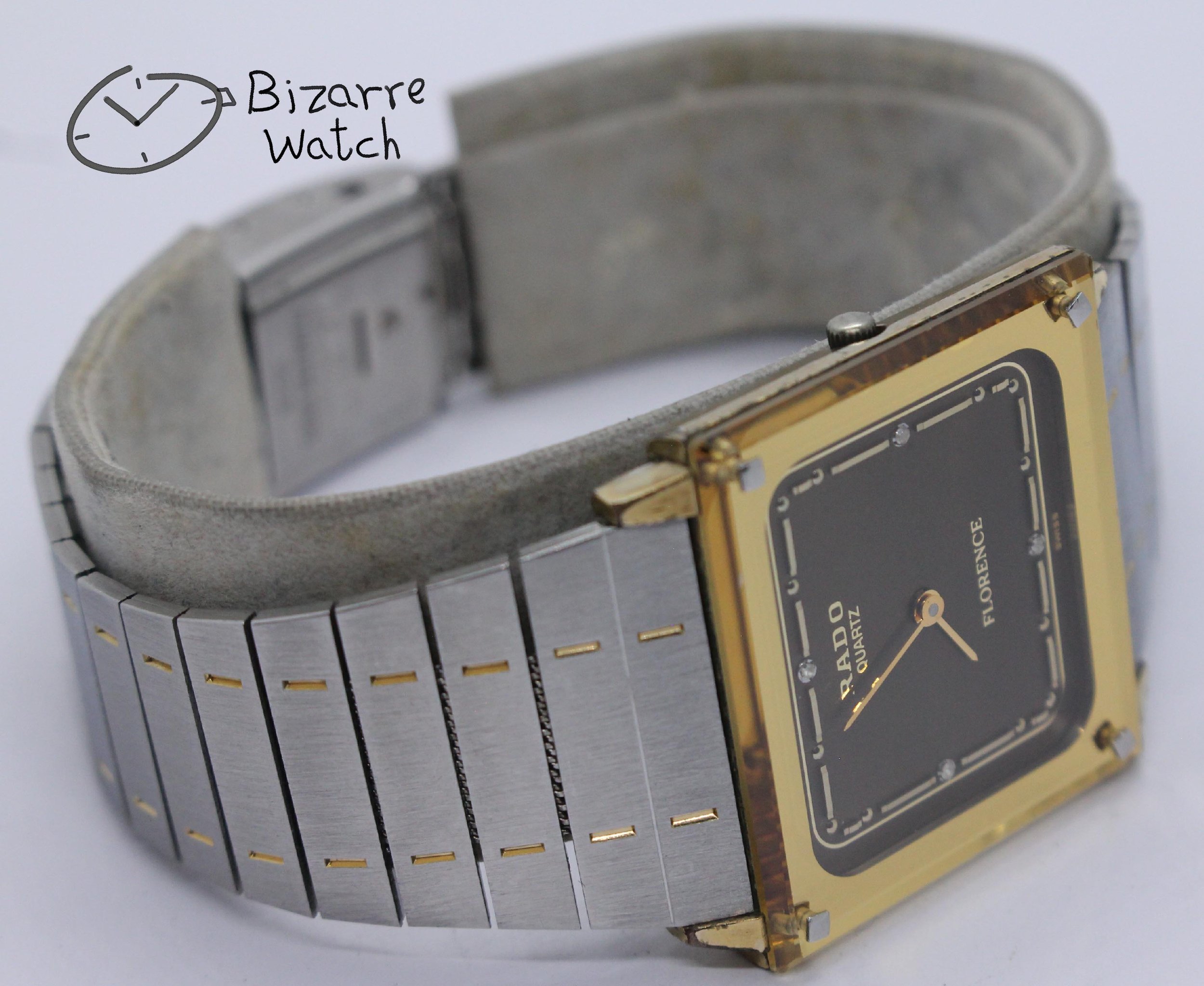 diamond Rado Florence 121.2019.2 bracelet goldplated sapphire bizarrewatch bizarre watch women men unisex used preowned