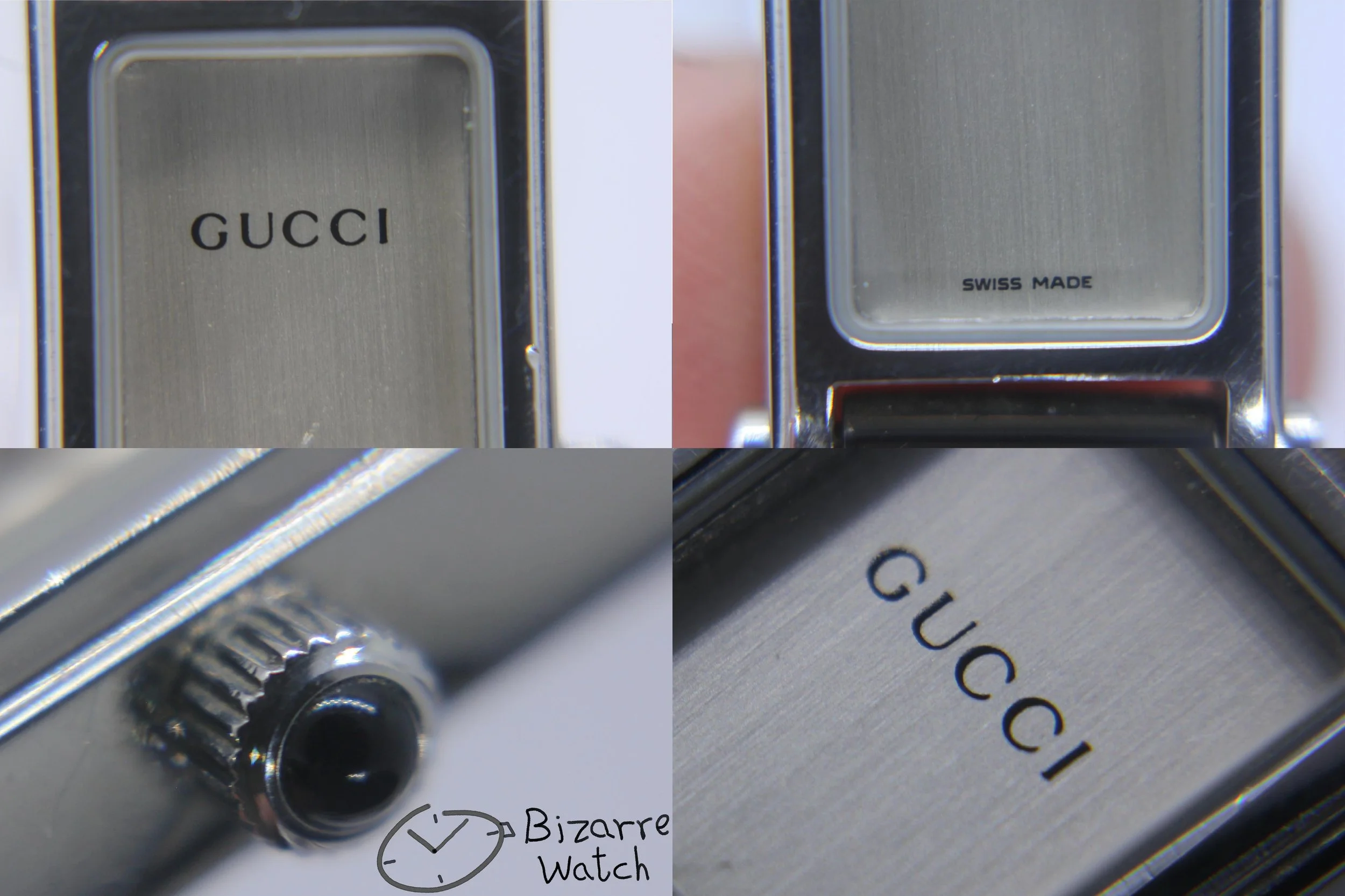 crown hands logo 1500 vintage Ladies GUCCI 1500L Silver Dial Stainless Steel Watch women bizarre