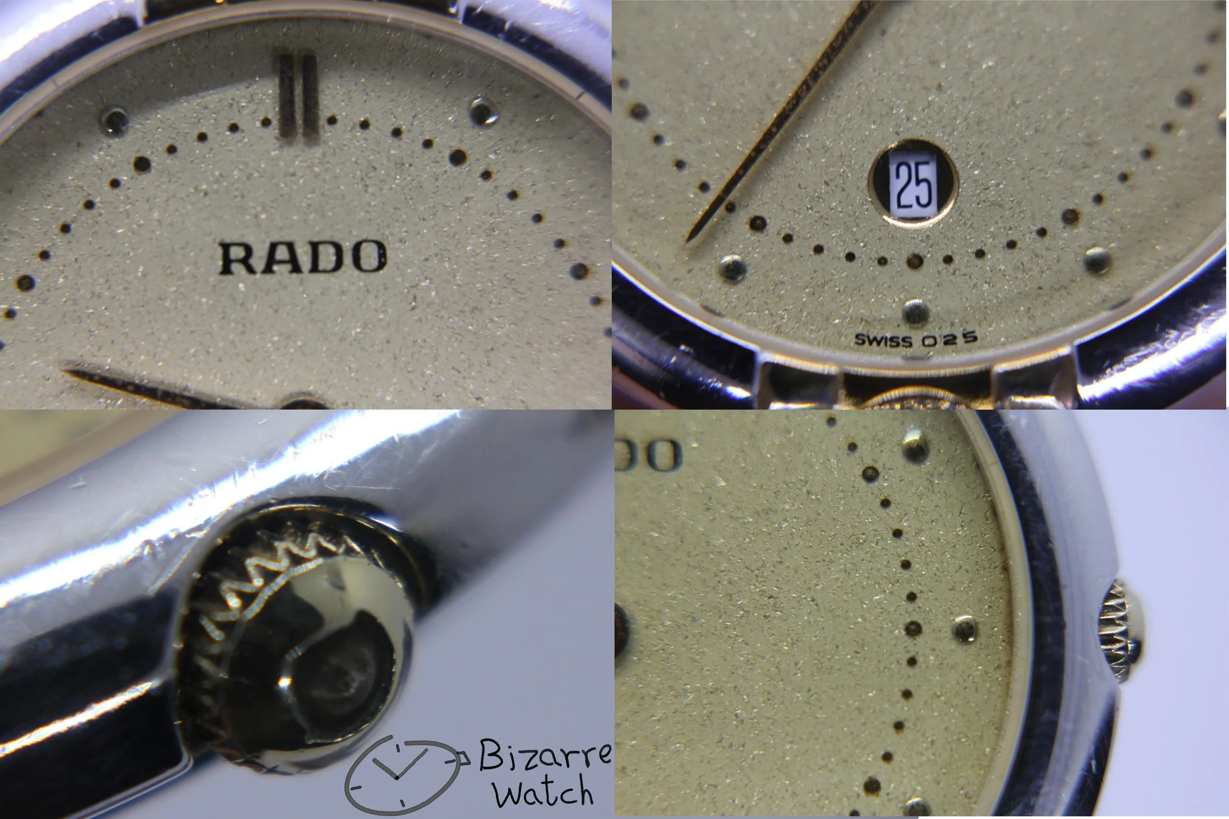 crown dial hands logo 025 vintage Rado Florence 160.3568.2 bracelet round date yellow Two Tone Goldplated Watch bizarre bizarrewatch women men unisex used preowned